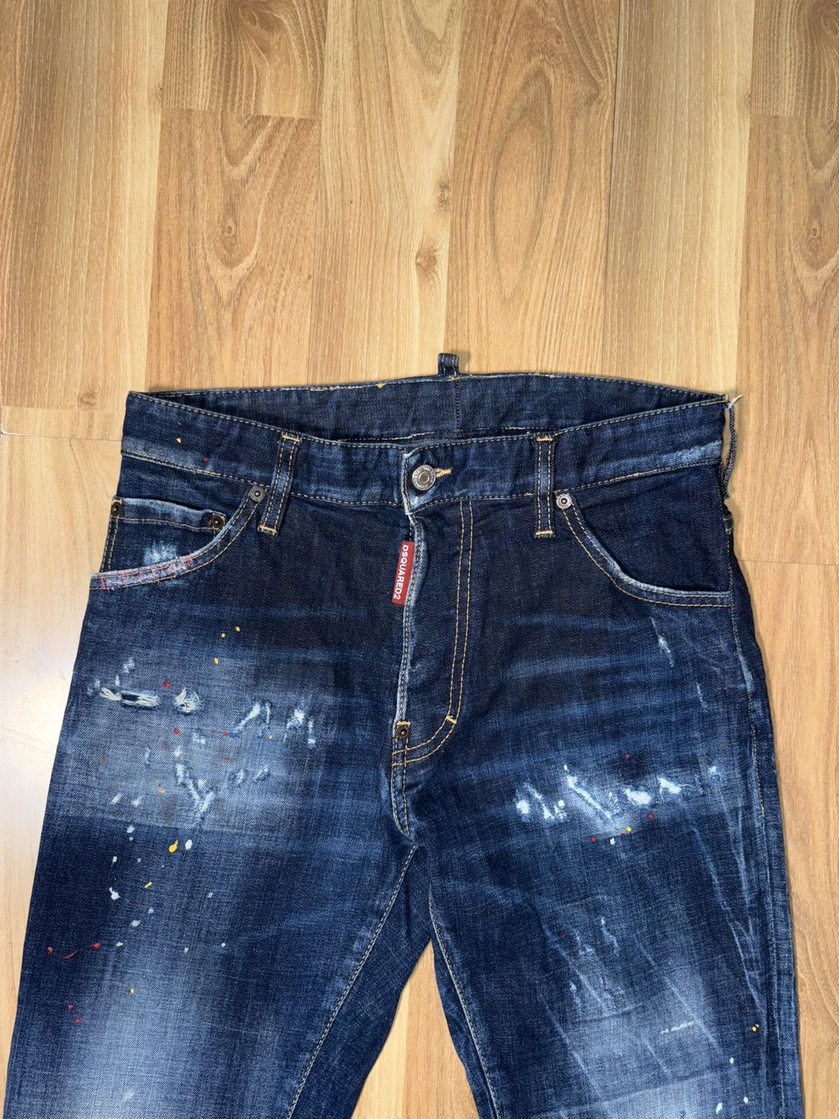 Dsquared2 Dsquared2 2021 "Cool Guy" Distressed Paint Splatter Jeans Size US 30 / EU 46 - 3 Thumbnail