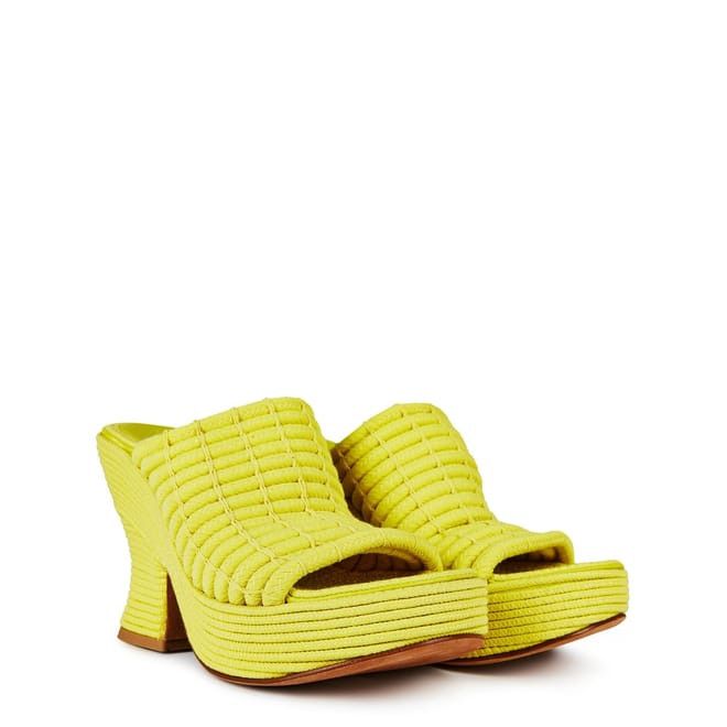Bottega Veneta Bottega Veneta Bv Wedge Mules in Green Size US 4.5 / IT 34.5 - 3 Thumbnail