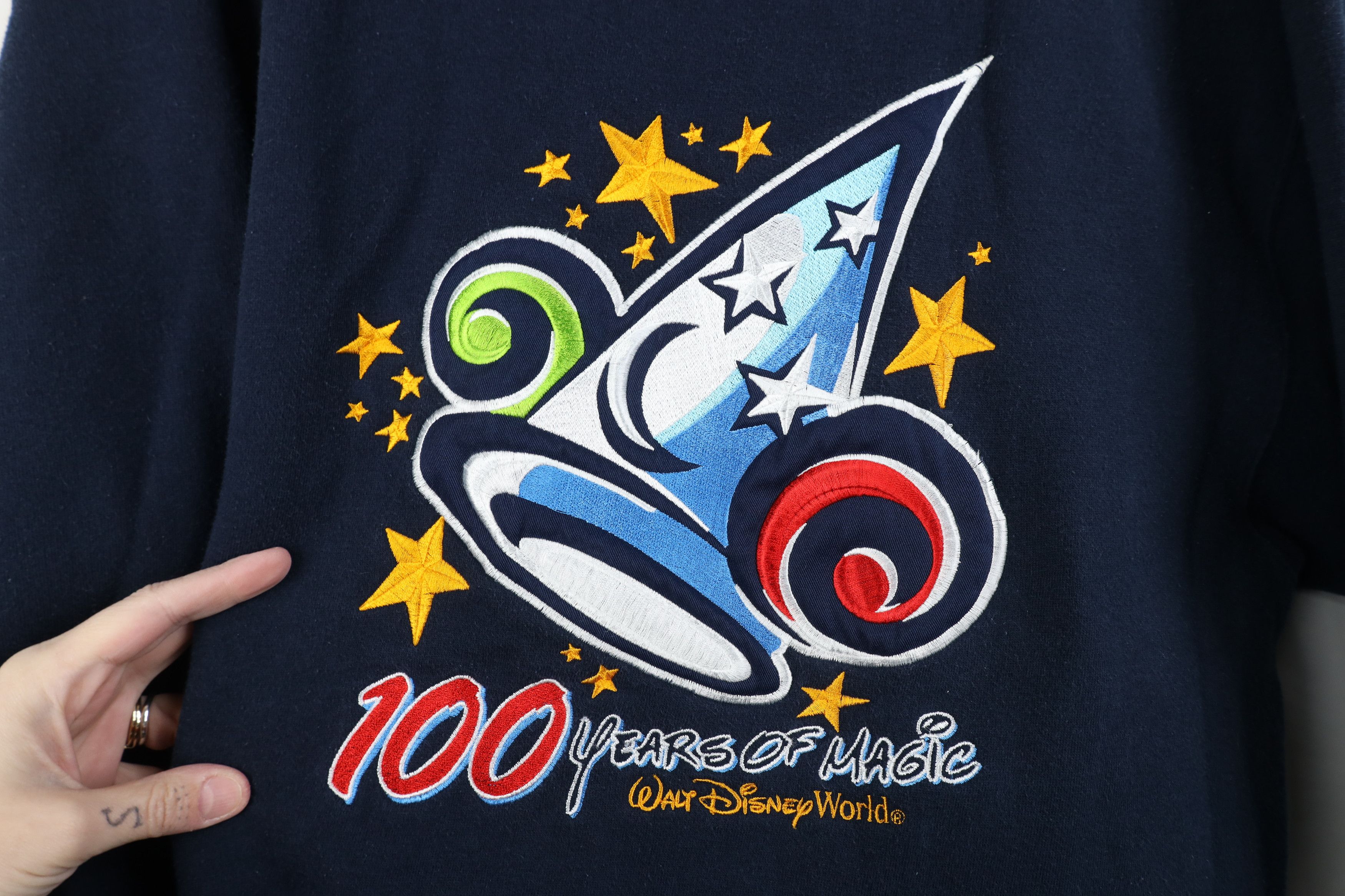 Disney Vintage Y2K Disney World 100 Years of Magic Sweatshirt Blue Size M / US 6-8 / IT 42-44 - 4 Thumbnail