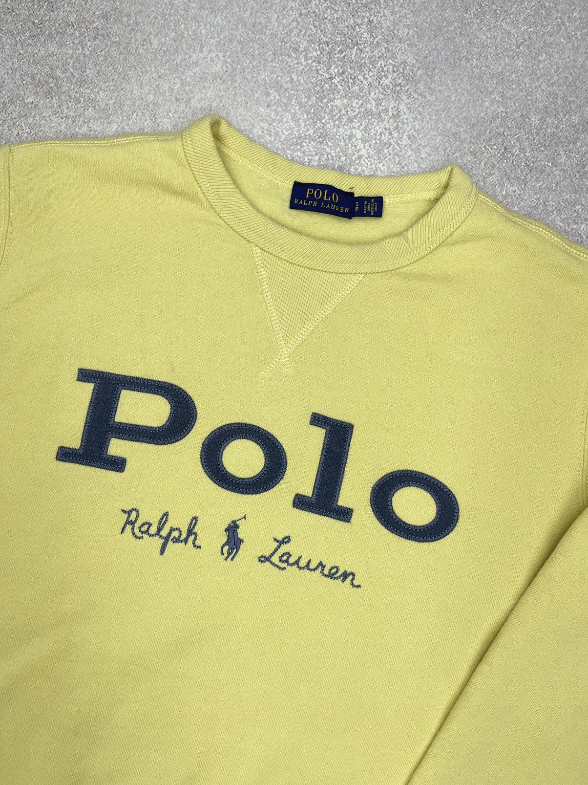 Polo Ralph Lauren Women Polo Ralph Lauren Sweatshirt Yellow Big Logo Y2K Rugby Size S / US 4 / IT 40 - 3 Thumbnail