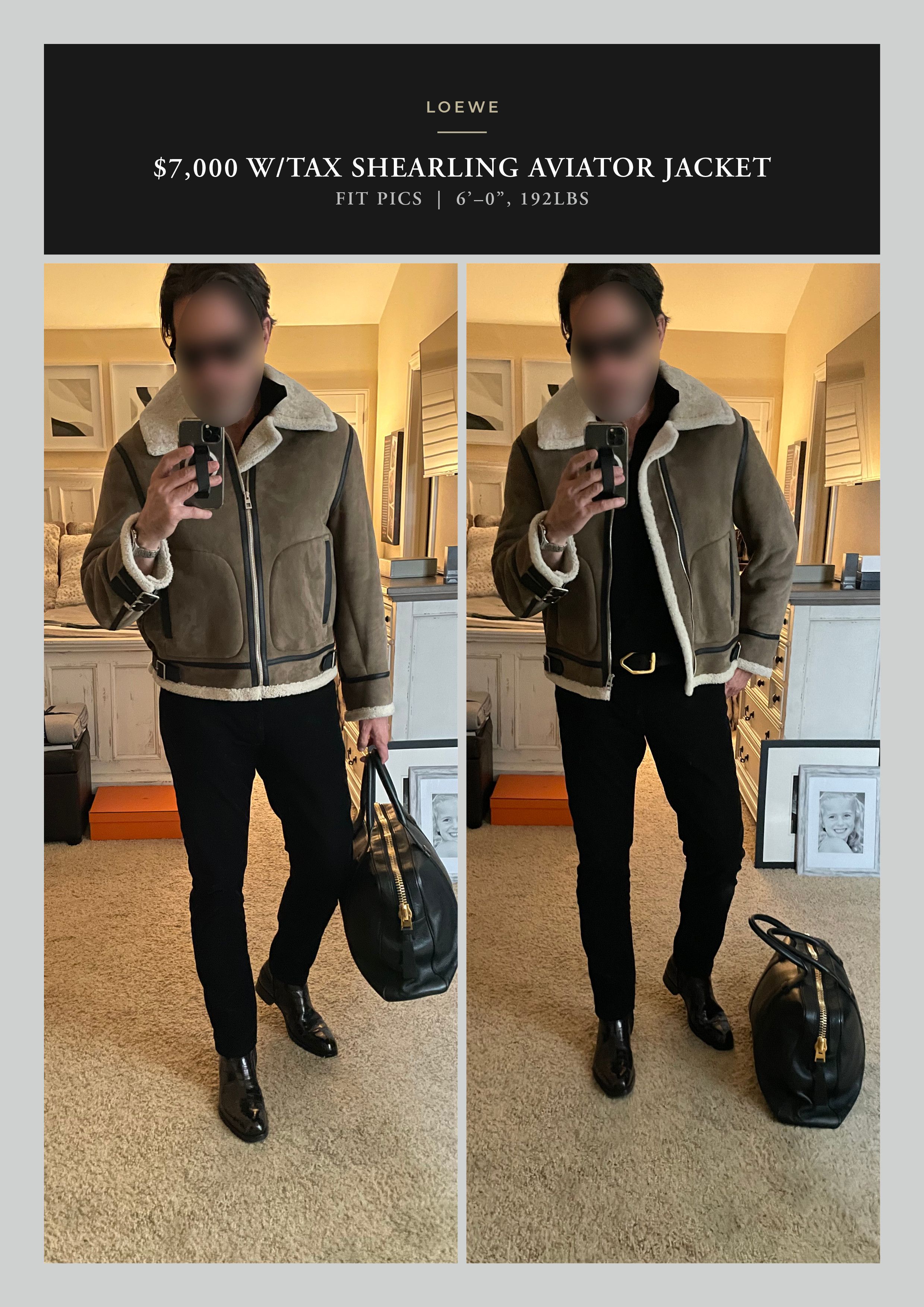 Loewe Coveted Rare $7,000 w/tax Suede Shearling Aviator Jacket Size US M / EU 48-50 / 2 - 3 Thumbnail