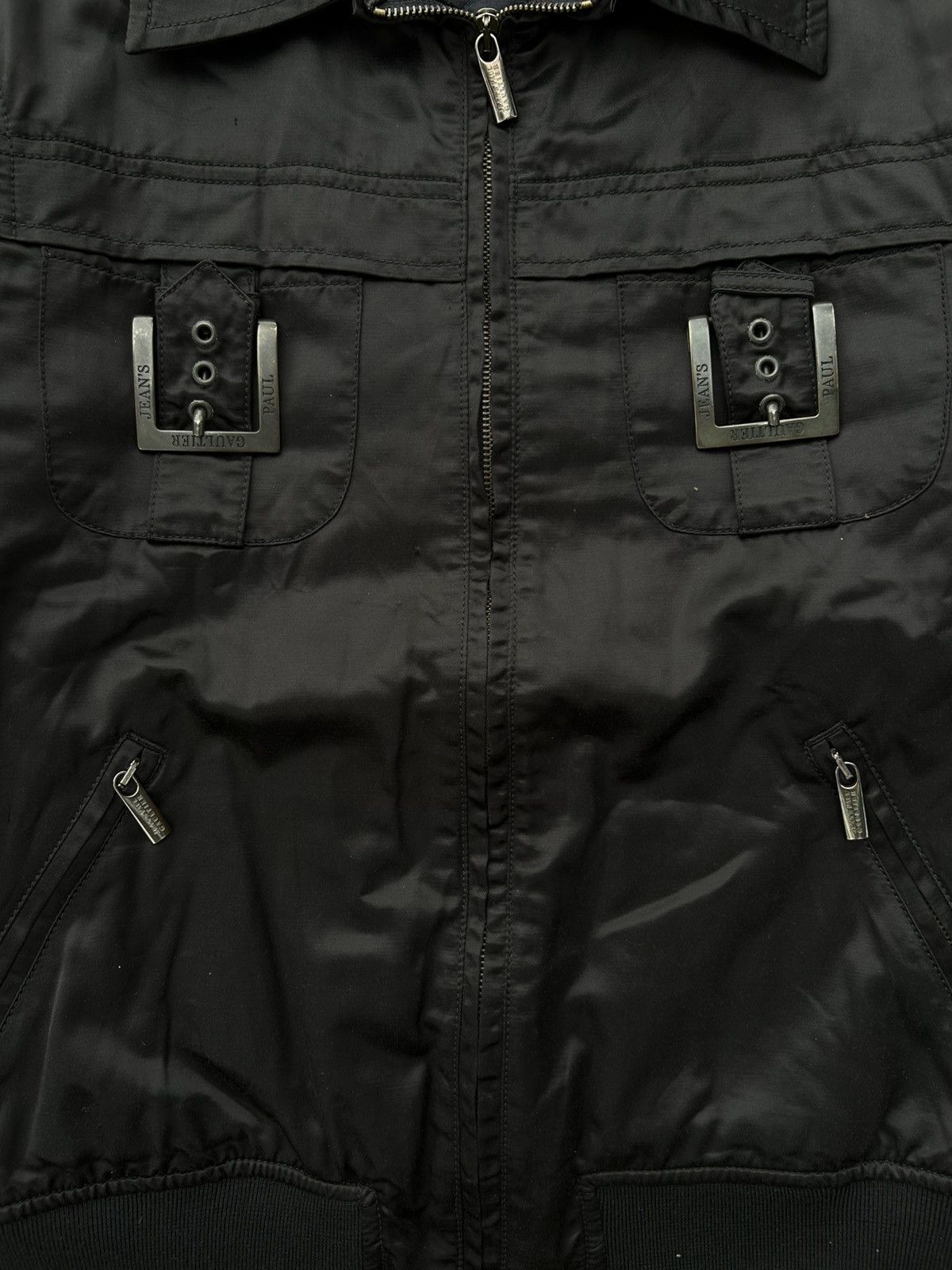 Jean Paul Gaultier Y2K Jean Paul Gaultier Runway Nylon Motorcycle Biker Jacket Size L / US 10 / IT 46 - 9 Thumbnail