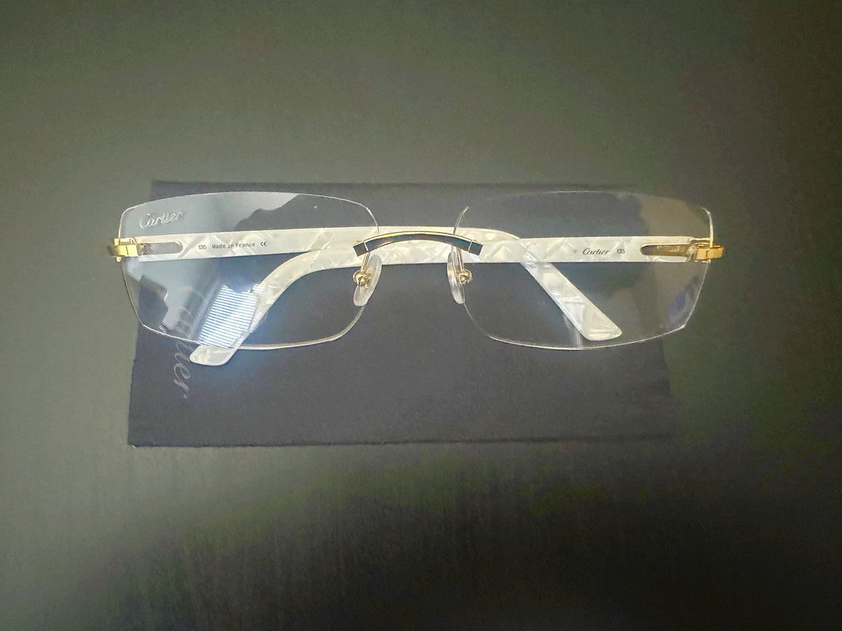 Pre-owned Cartier C Decor In White Pearl