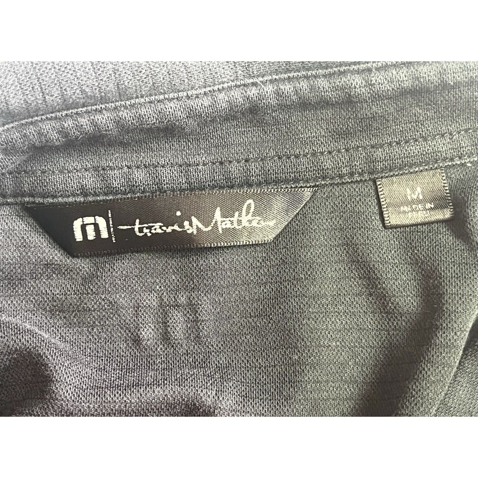 TravisMathew Travis Mathew Polo Shirt Men Medium Black Gray Performance Golf Short Sleeve Size US M / EU 48-50 / 2 - 5 Thumbnail