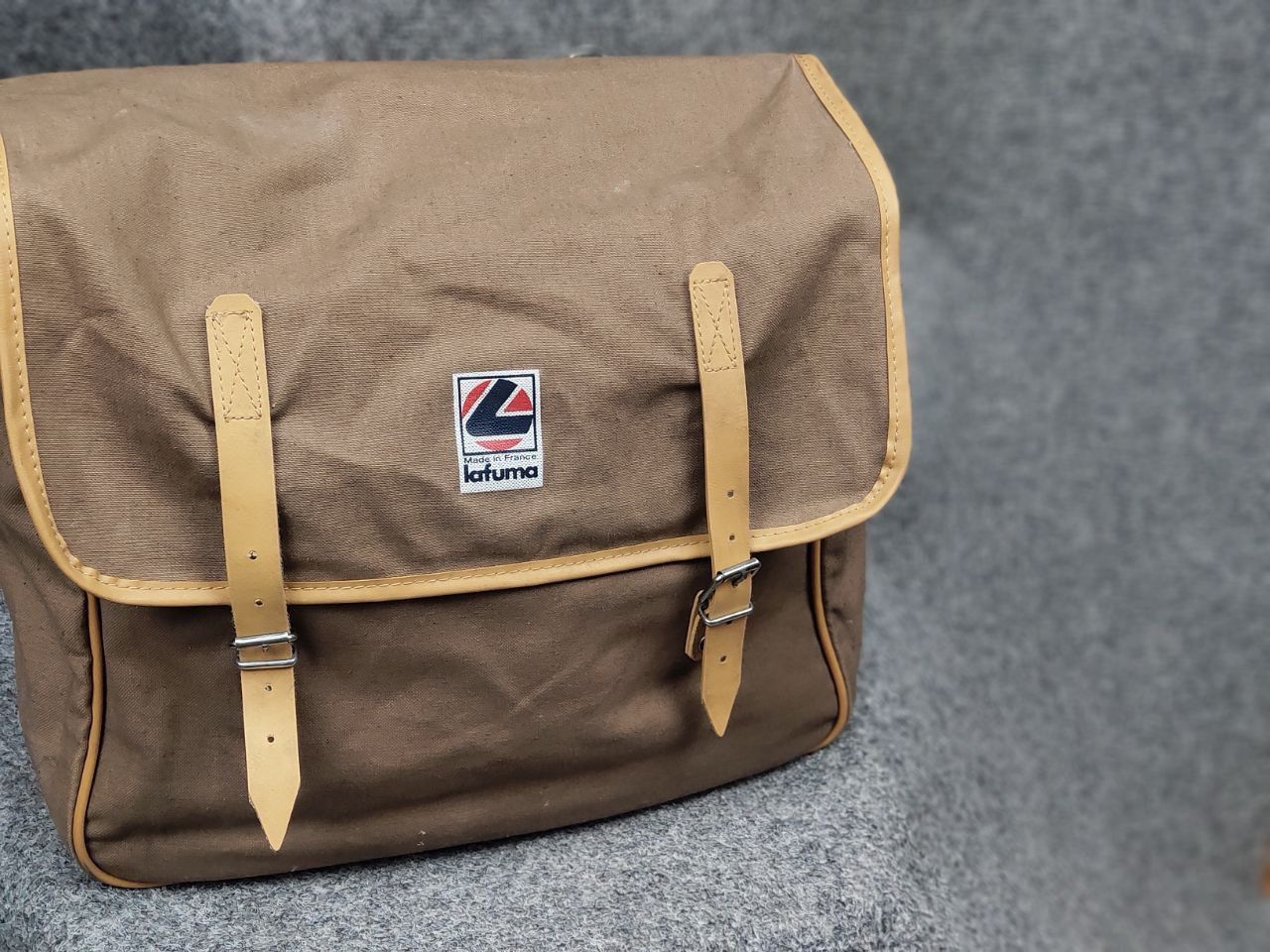 Vintage Vintage 60's Lafuma Two Bicycle Bags in Beige Canvas Bag Size ONE SIZE - 2 Thumbnail