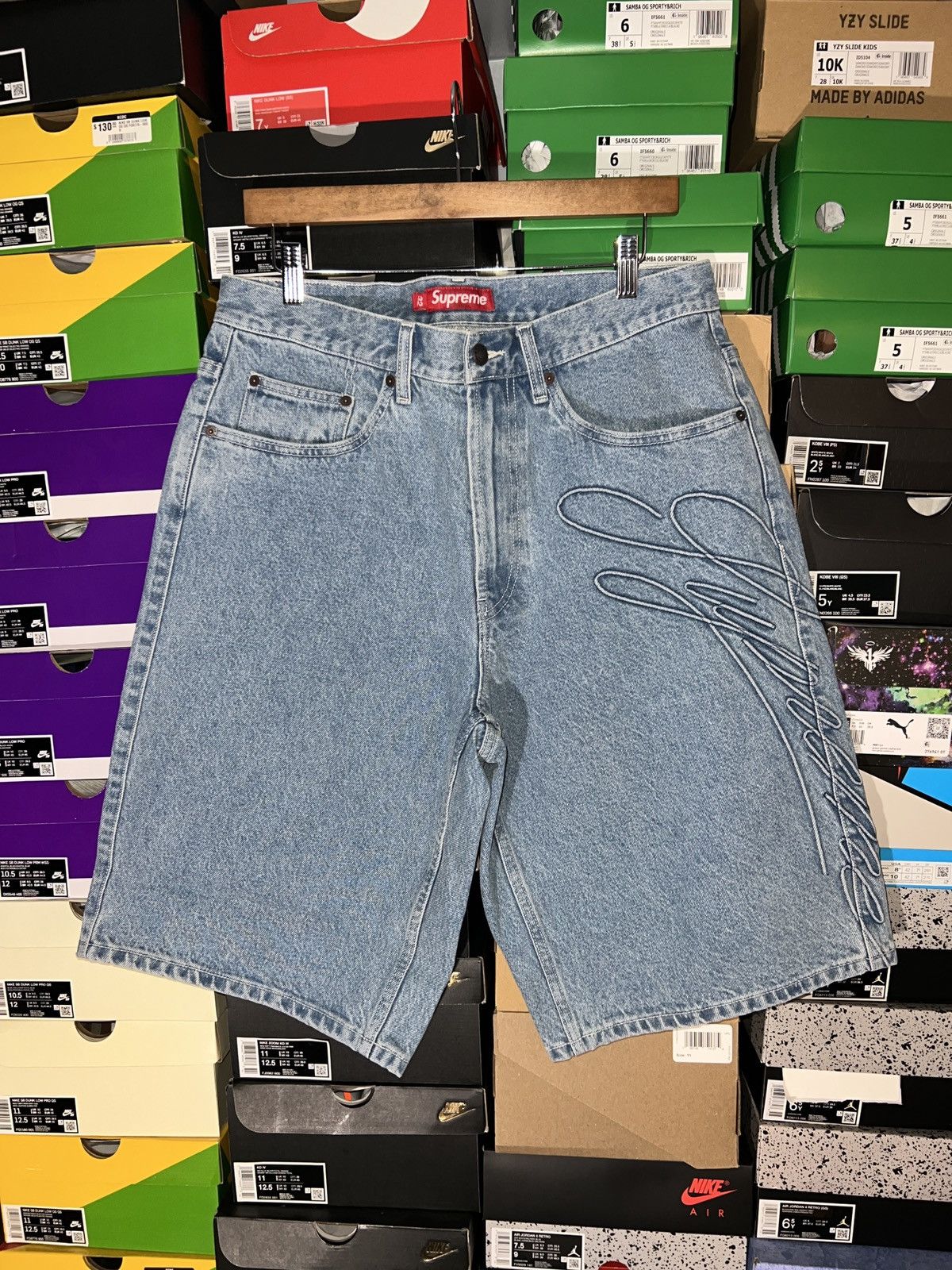 Supreme jean shorts online