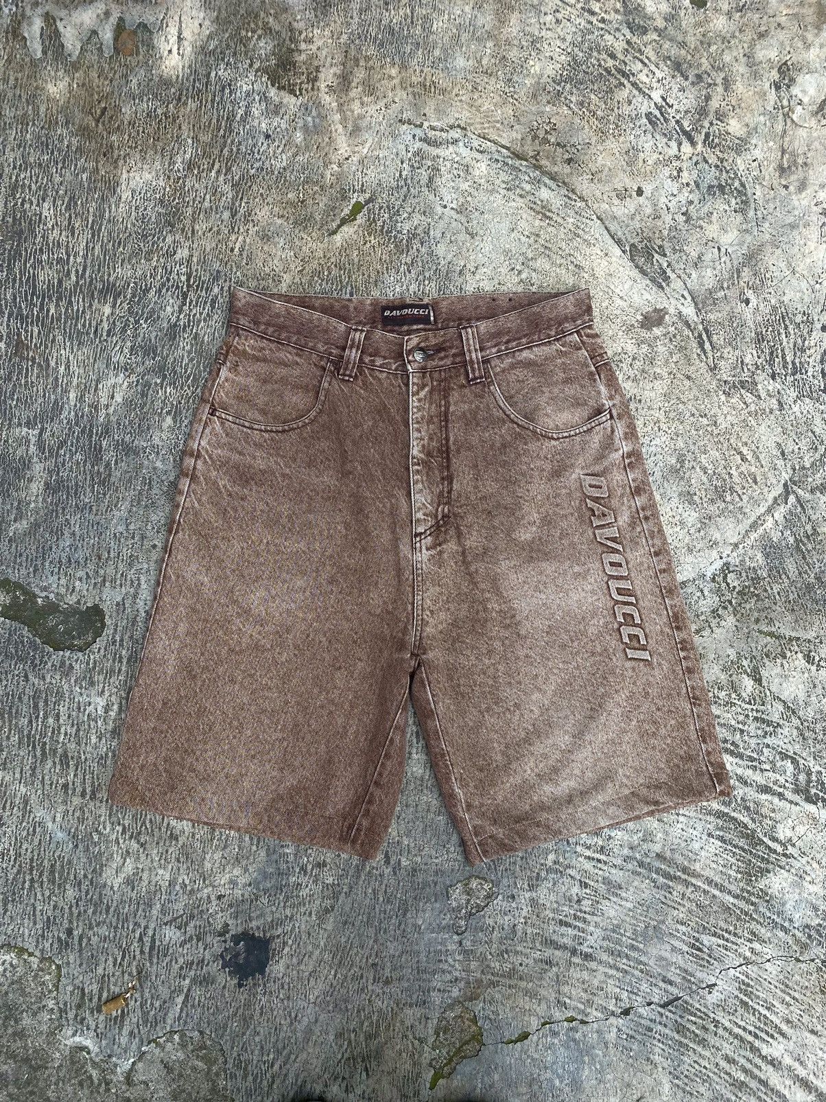 Japanese Brand × Vintage Vintage Davoucci denim shorts brown Y2K Size US 33 - 1 Thumbnail