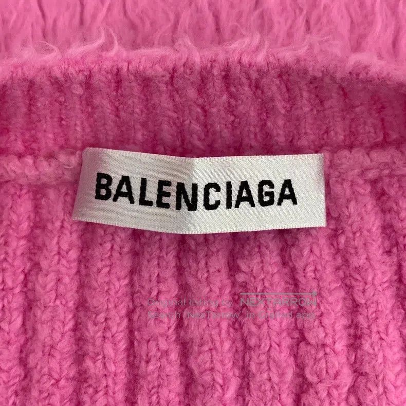 Balenciaga Balenciaga Pink logo lettering embroidered cotton crew-nec Size US M / EU 48-50 / 2 - 5 Thumbnail