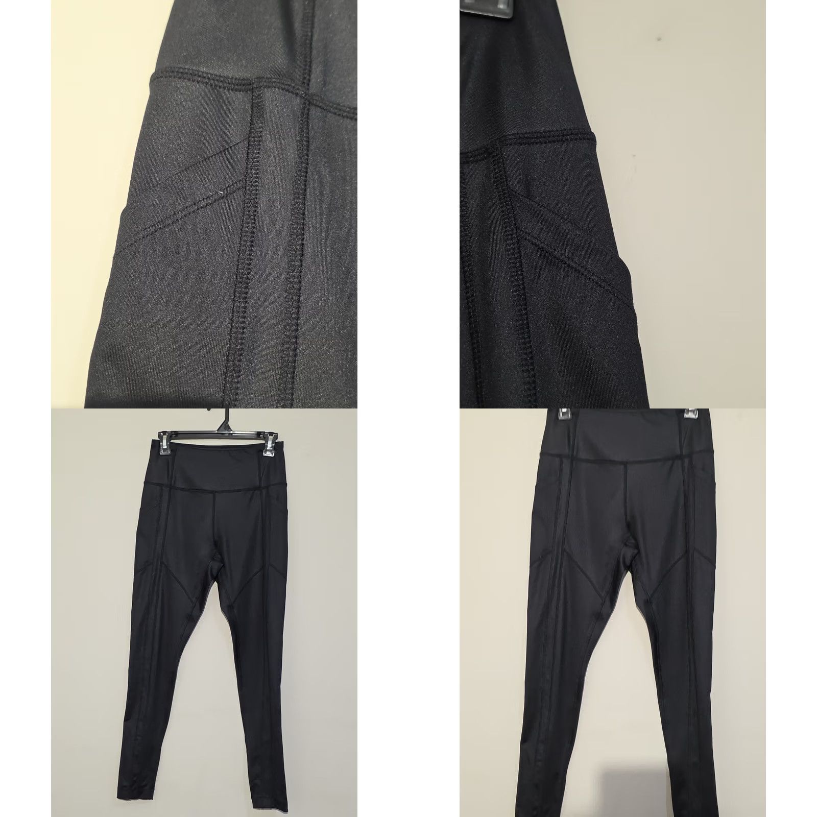 Vintage Mondetta Women Performance Luxury Leggings Hi Rise Yoga Side Pockets Size S Black Ankle Athletic Slim Sexy Athleisure Pockets Stretch Comfortable Size 28" / US 6 / IT 42 - 8 Thumbnail