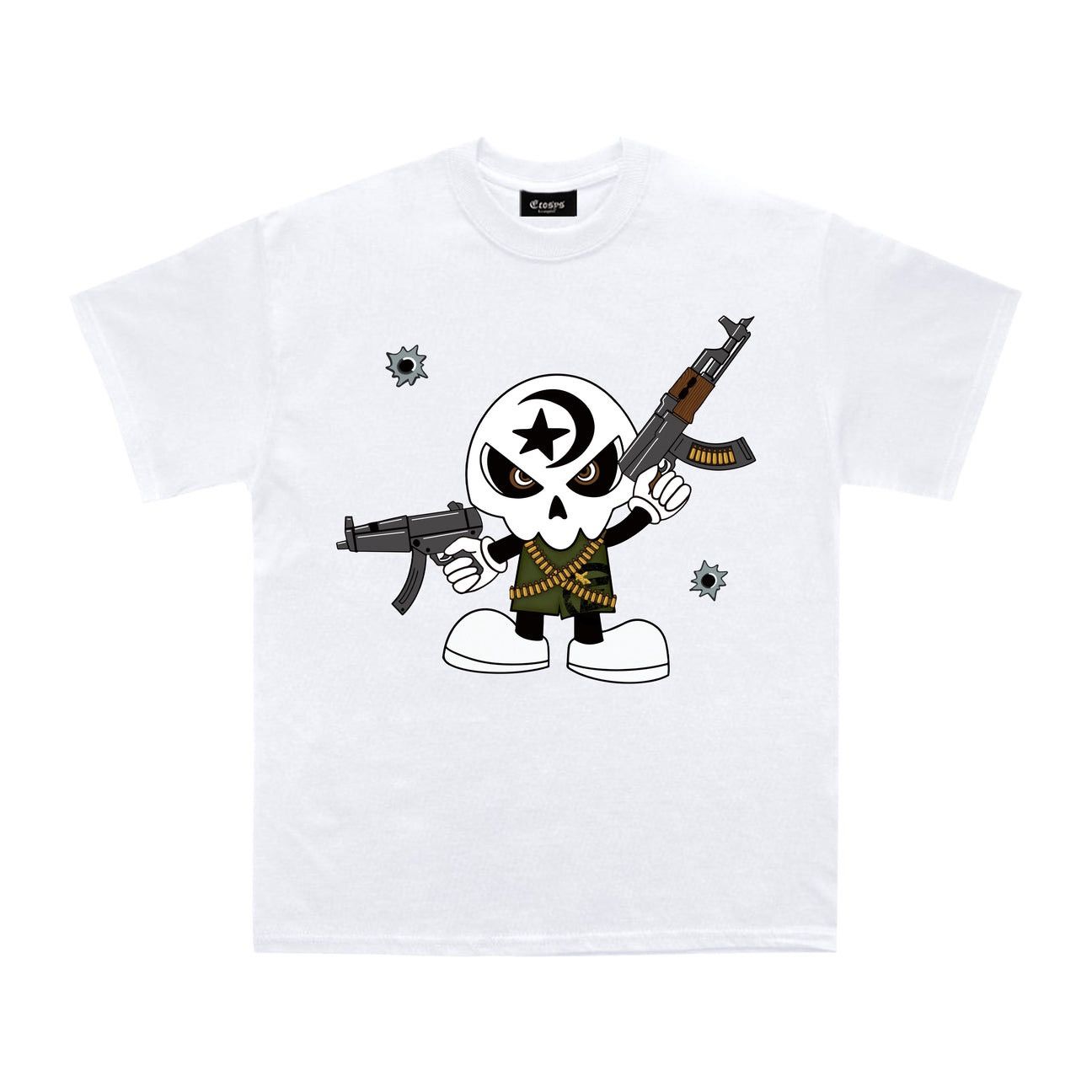 Ecosys Ecosys Skeleton Army Military T-Shirt - White Size US L / EU 52-54 / 3 - 1 Thumbnail
