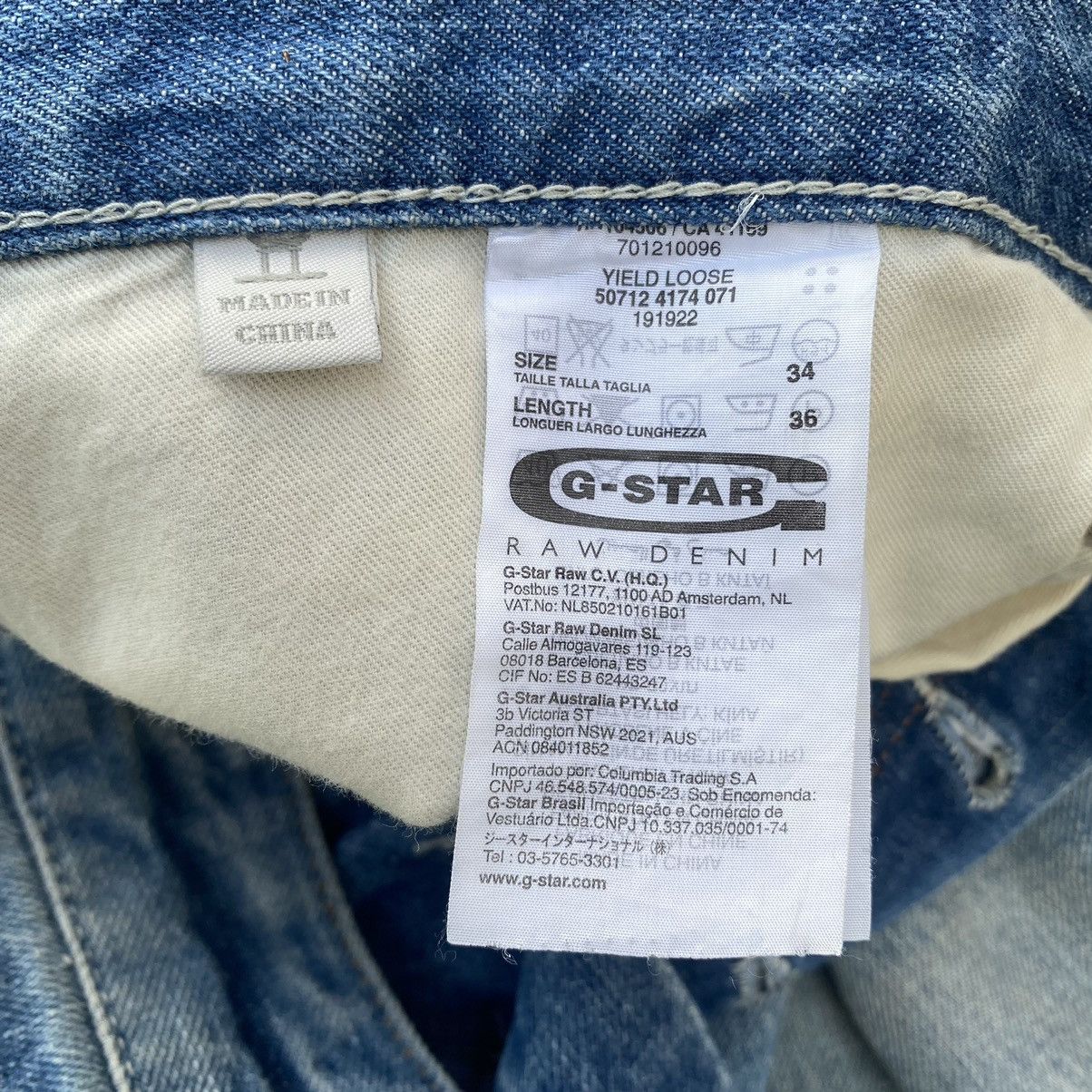 G-Star × Pharrell G STAR Stone Washed Jeans Size US 36 / EU 52 - 10 Thumbnail