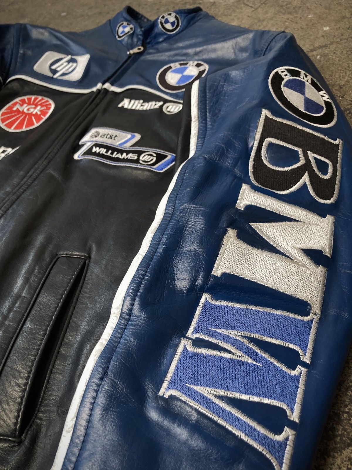 BMW × Formula 1 × Vintage Vintage 90s BMW Racing Leather Jacket Size US S / EU 44-46 / 1 - 4 Thumbnail
