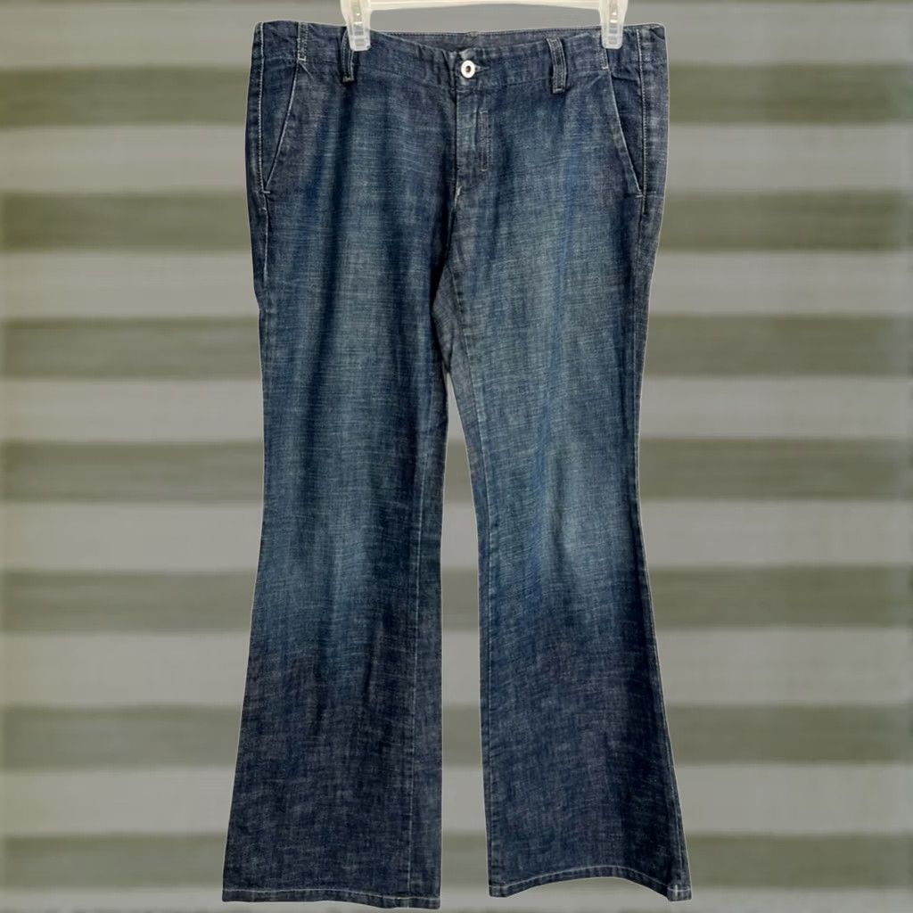 Diesel Diesel Jeans 31X34 Flared Wide Leg Blue Pants Men ITALY Size US 31 - 1 Thumbnail