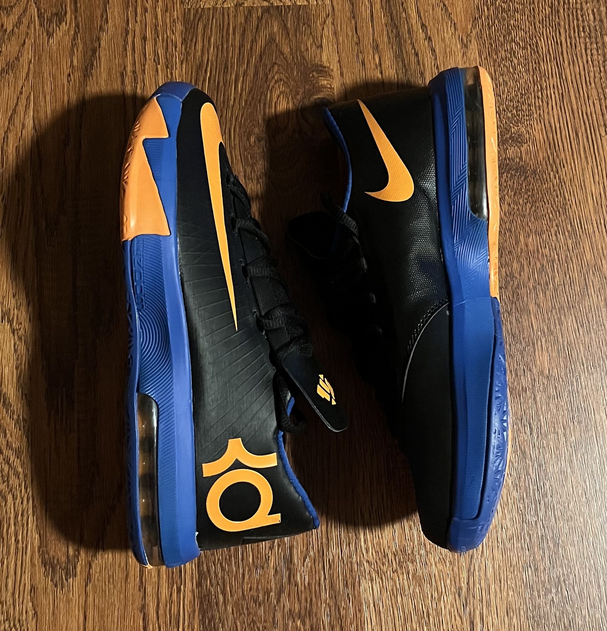 Nike Nike KD 6 OKC Black Team Orange Photo Blue Basketball Shoes Size US 7.5 / EU 40-41 - 5 Thumbnail