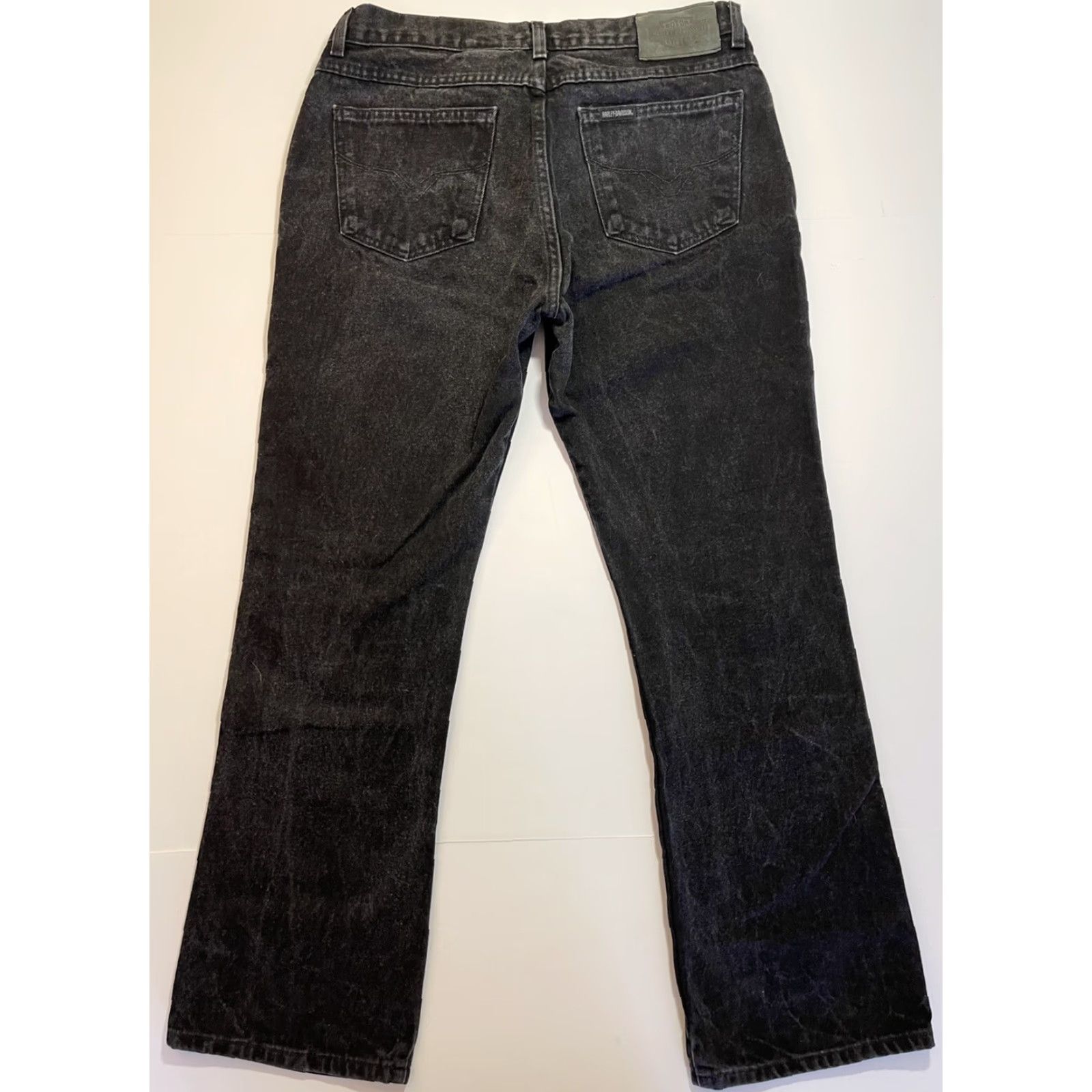 Harley Davidson VINTAGE Harley-Davidson Womens Black Denim Bootcut Jeans Size 12 Motorcycle Size 34" / US 12 / IT 48 - 4 Thumbnail