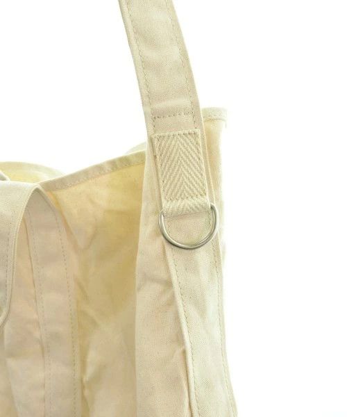 Comme des Garcons Homme Tote Bag Cotton Logo Print Pocket Inside Plain Beige Size ONE SIZE - 8 Thumbnail