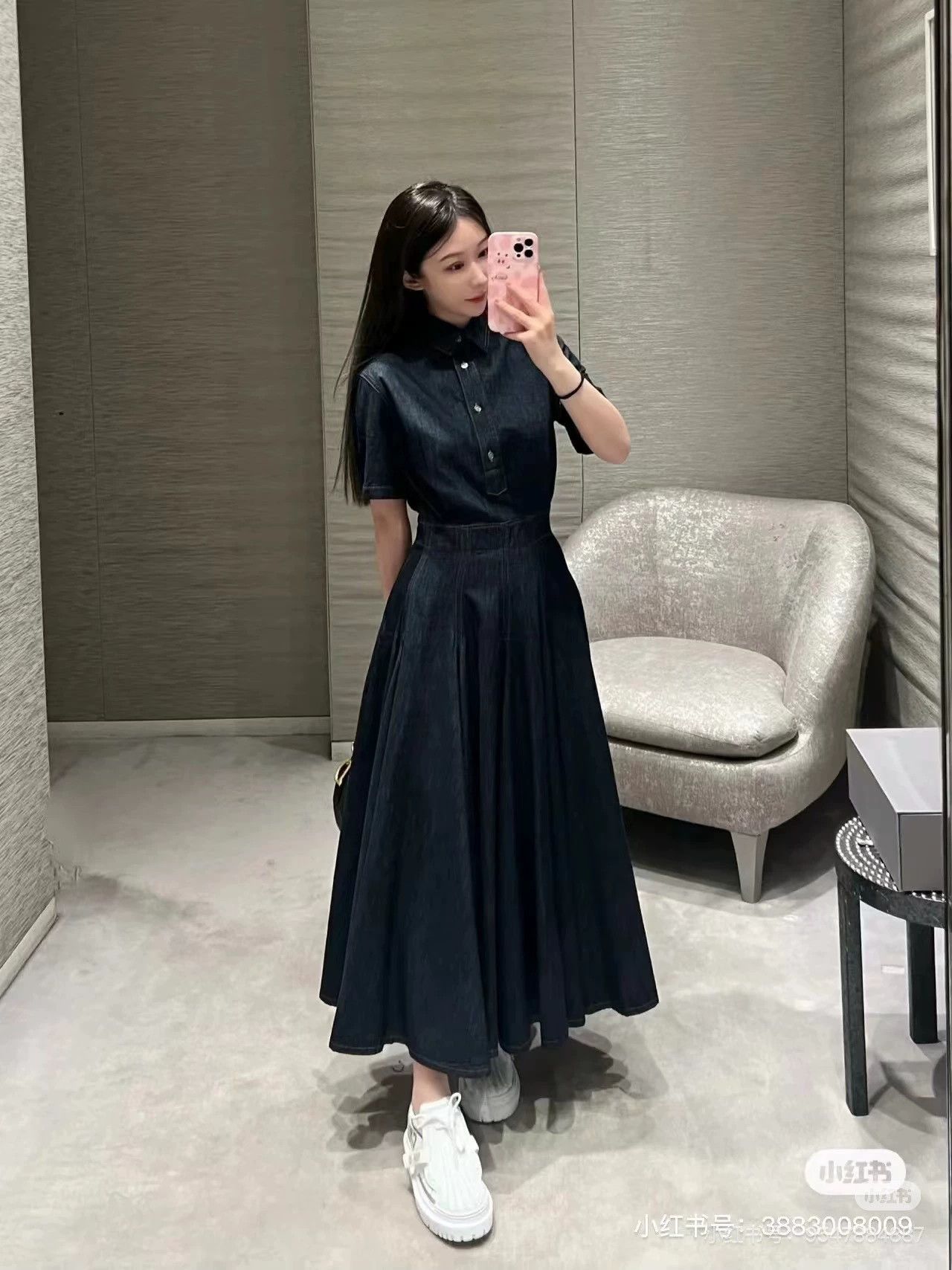Dior Dior Women's Blue Denim Long Dress FR38 Size S / US 4 / IT 40 - 8 Thumbnail