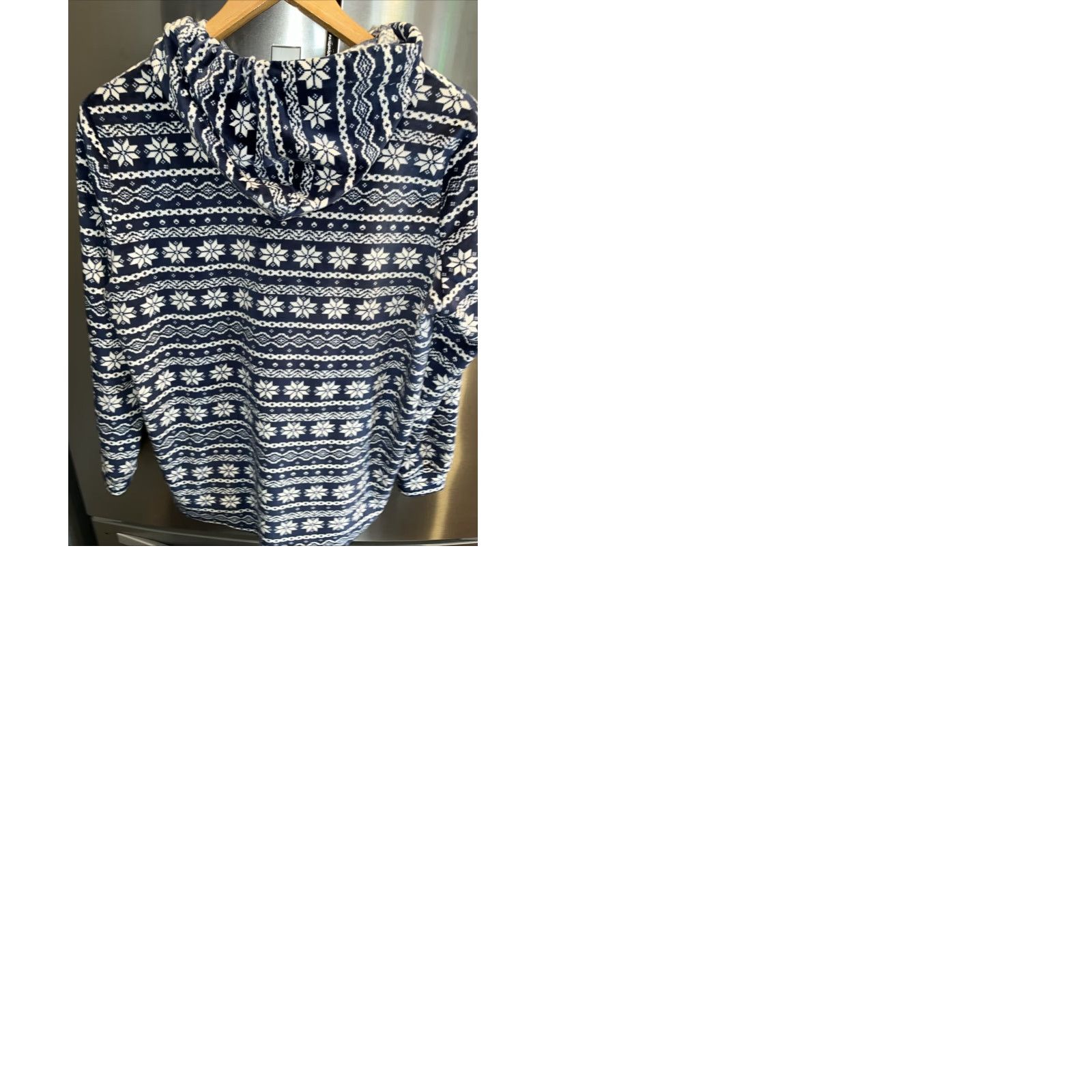 Lands' End Lands’ End Hoodie Women’s XL BLUE white SNOWFLAKE WINTER Fair Isle Big POCKET Size XL / US 12-14 / IT 48-50 - 11 Thumbnail