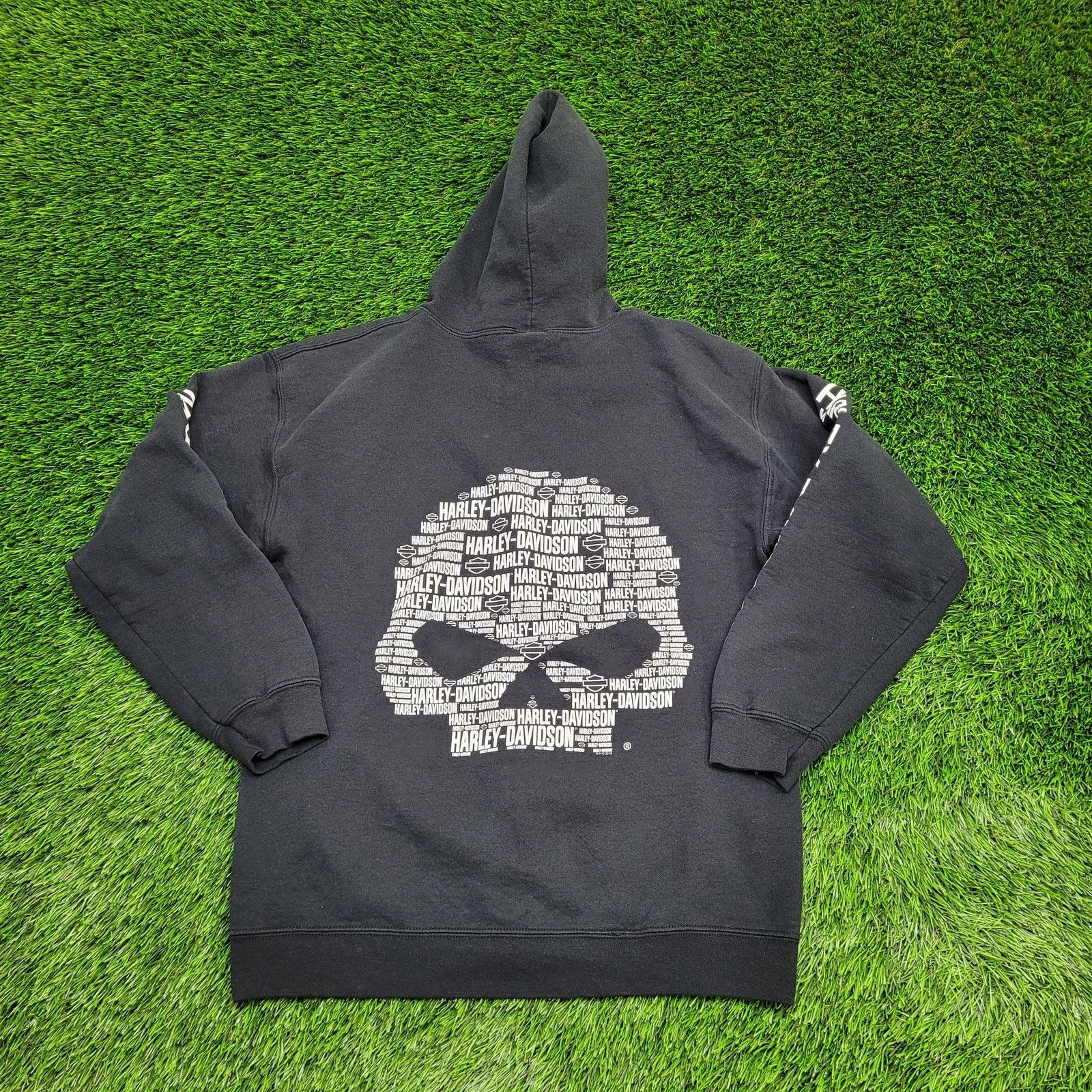 Harley Davidson Harley Davidson Skull Zip Hoodie Medium 20x26 Apols Black Grailed