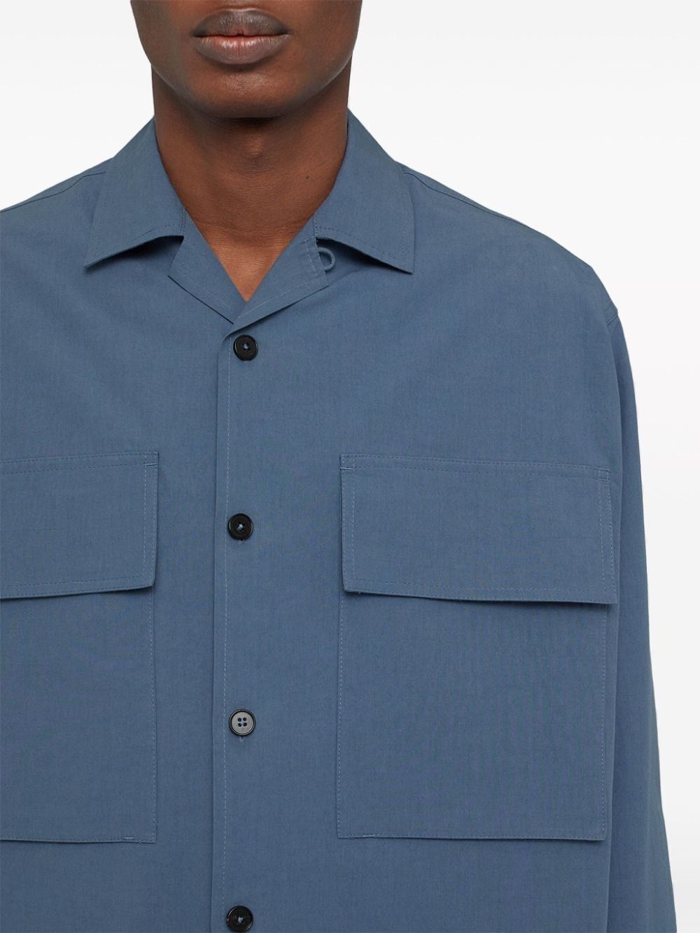 Jil Sander o1w1db10825 Shirt in Blue Size US XL / EU 56 / 4 - 6 Thumbnail