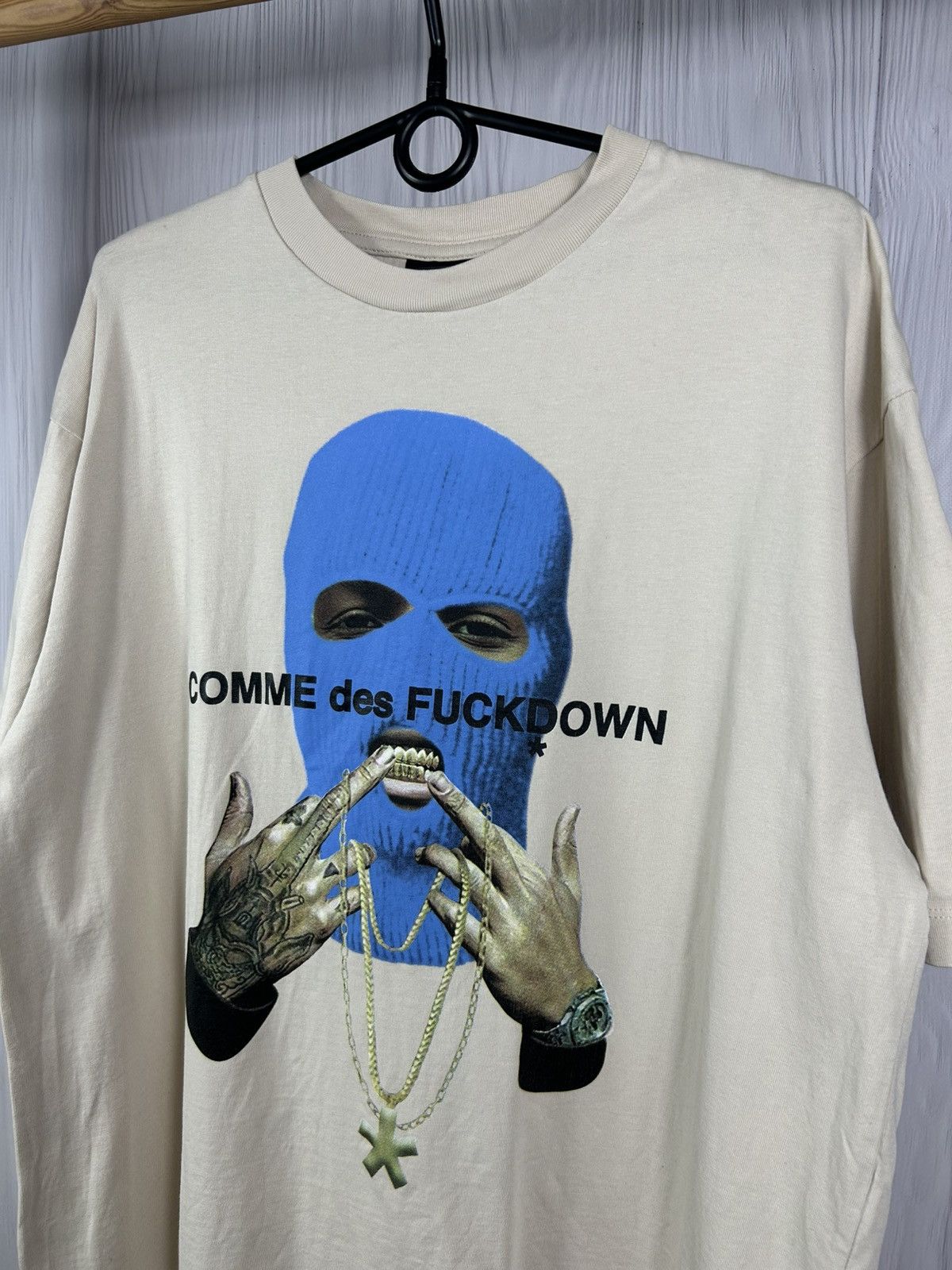 Comme Des Fuck Down Comme Des Fuckdown Balaclava T-Shirt Size XL Size US XL / EU 56 / 4 - 3 Thumbnail