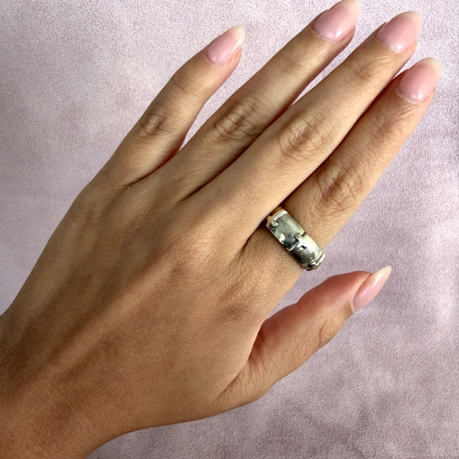 Sterling Silver sterling silver crosses band ring size 10 Size ONE SIZE - 2 Thumbnail