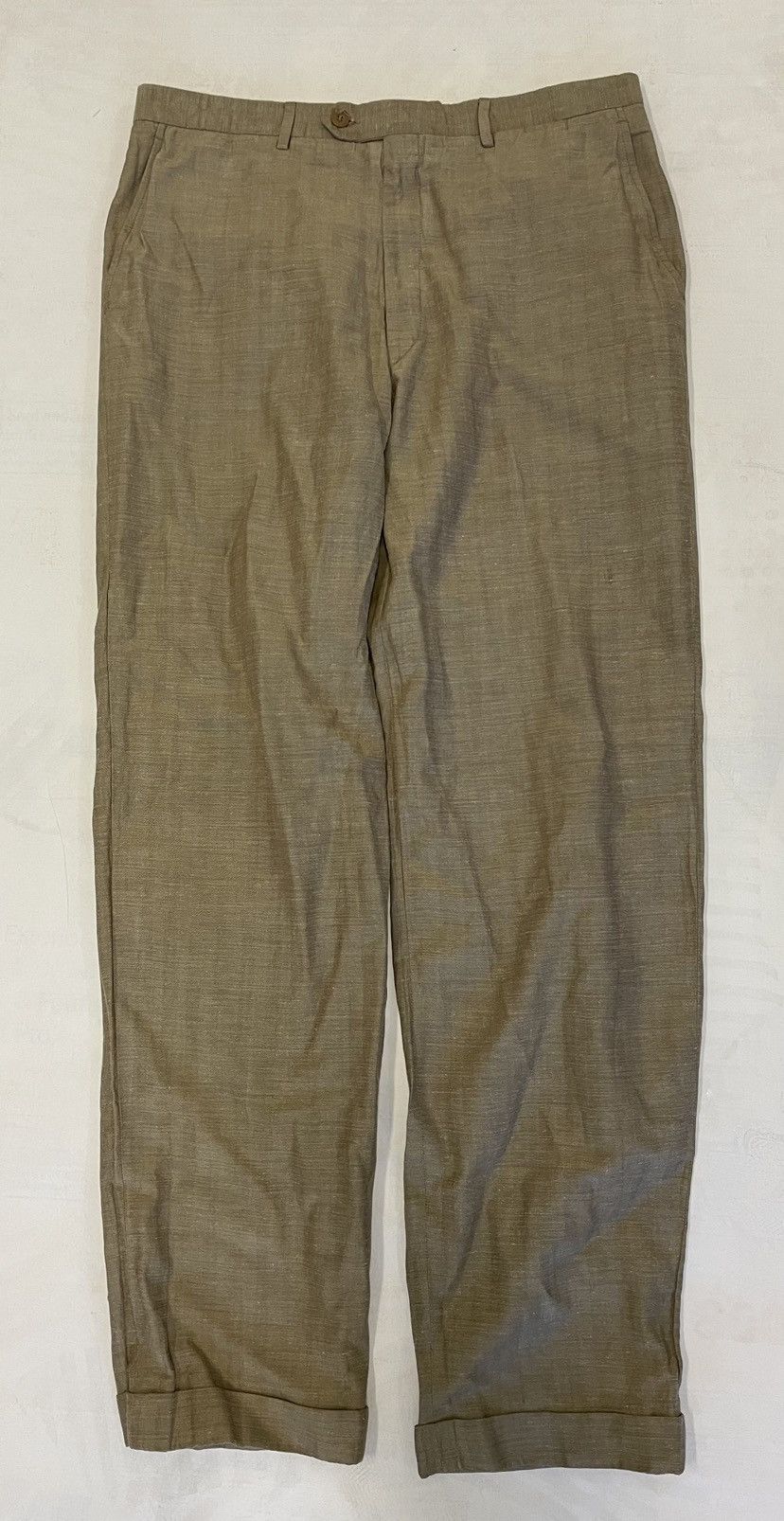Luciano Barbera Luxurious Quad-blend Flat Front Trouser Size US 34 / EU 50 - 2 Thumbnail