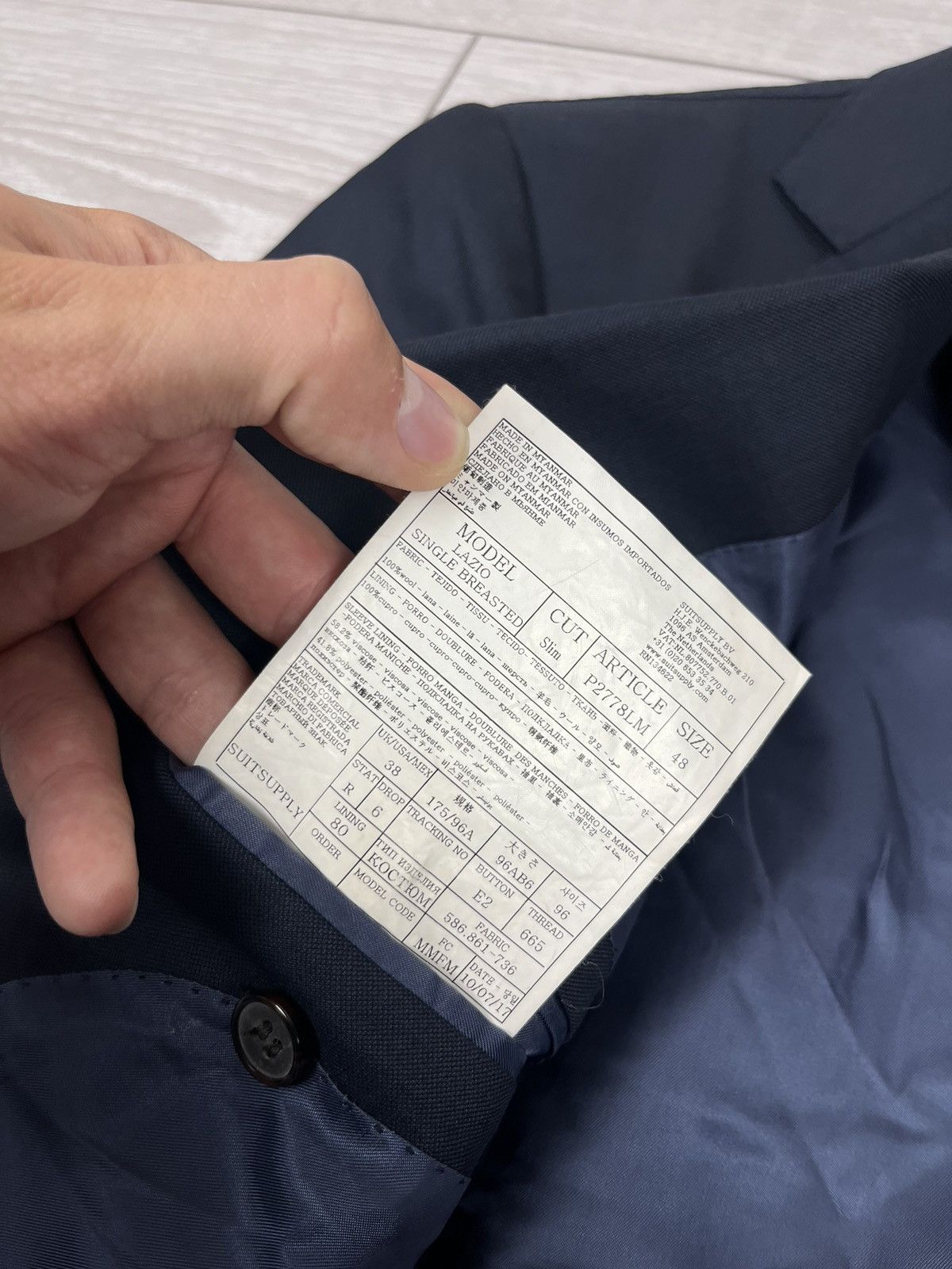 Suitsupply Suitsupply Vitale Barberis Lazio Blue Blazer Jacket Size 44R - 10 Thumbnail