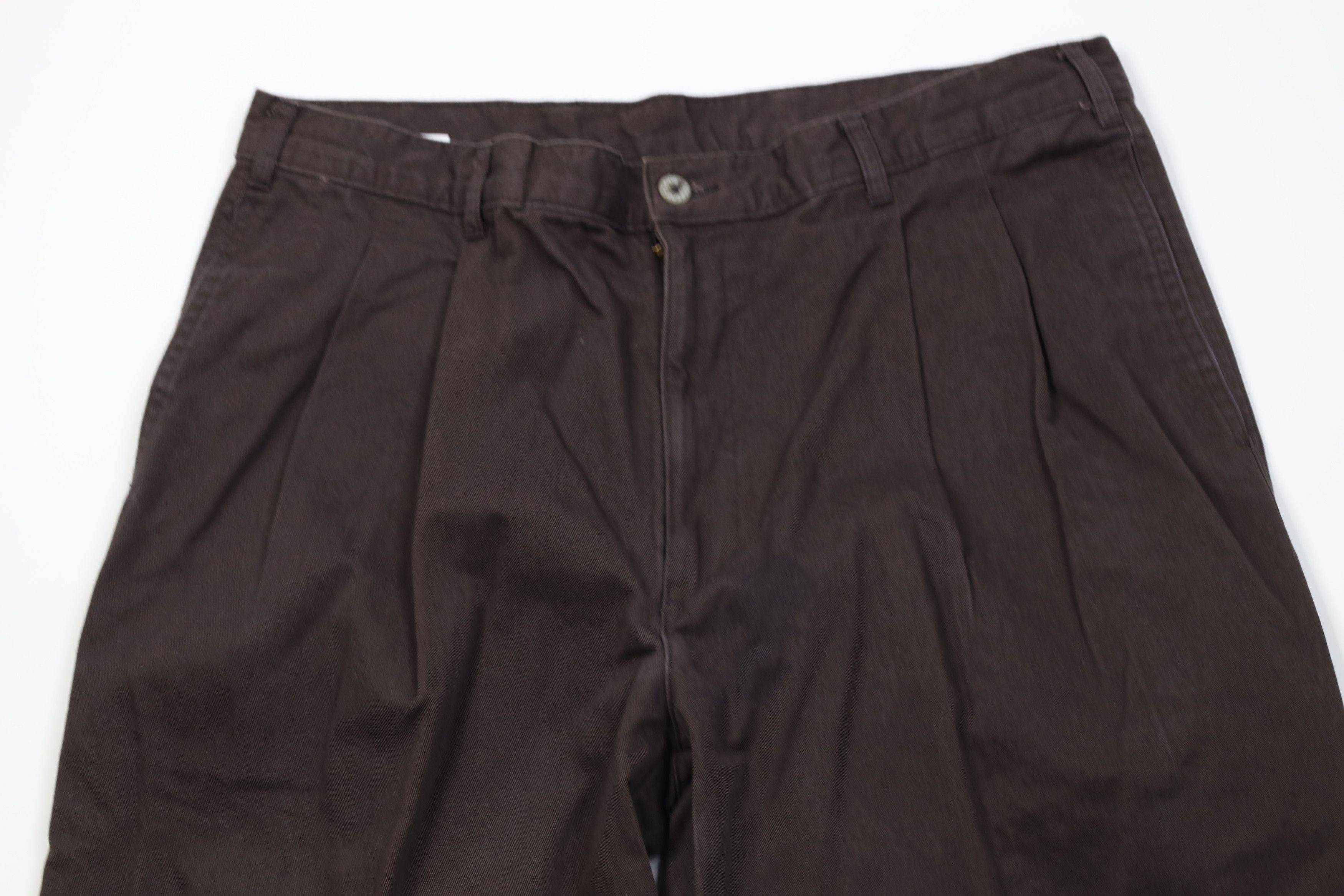 Vintage Vintage 90s Streetwear Wide Leg Chino Pants Chocolate Brown Size US 36 / EU 52 - 2 Thumbnail