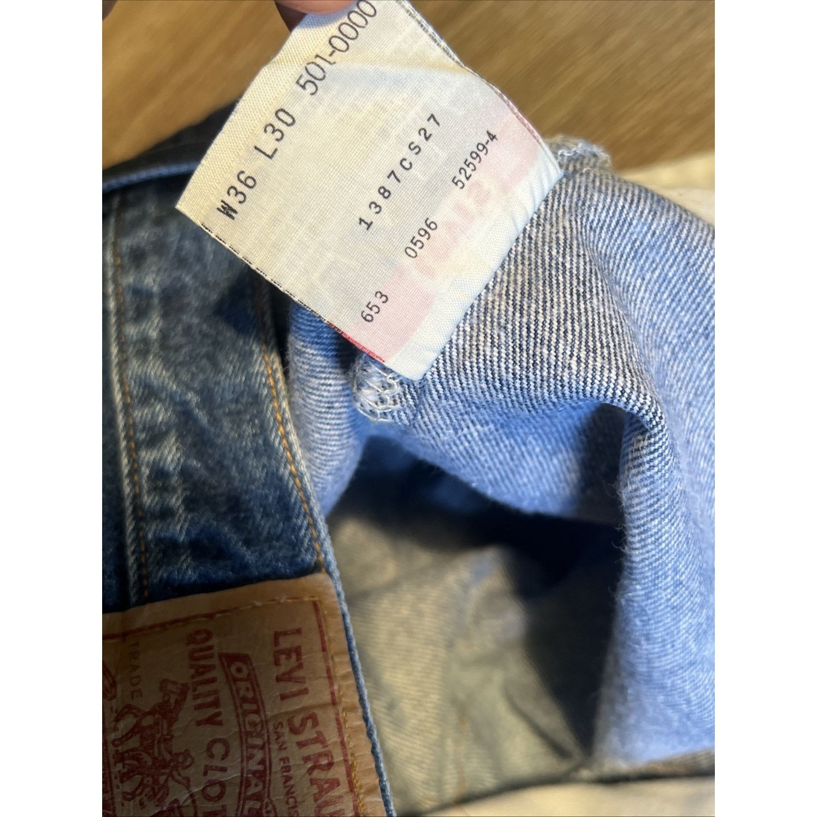 Levi's Vintage Levis 501 Jeans 34x26 90s Blue USA Made Denim Hige Size US 34 / EU 50 - 13 Thumbnail