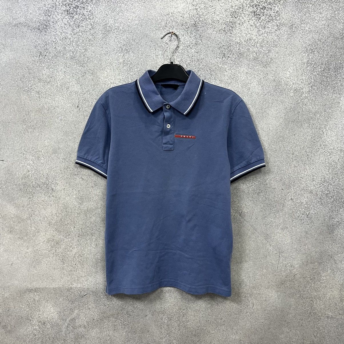Prada Prada vintage ribbed knit polo shirt (stretchable) | Grailed