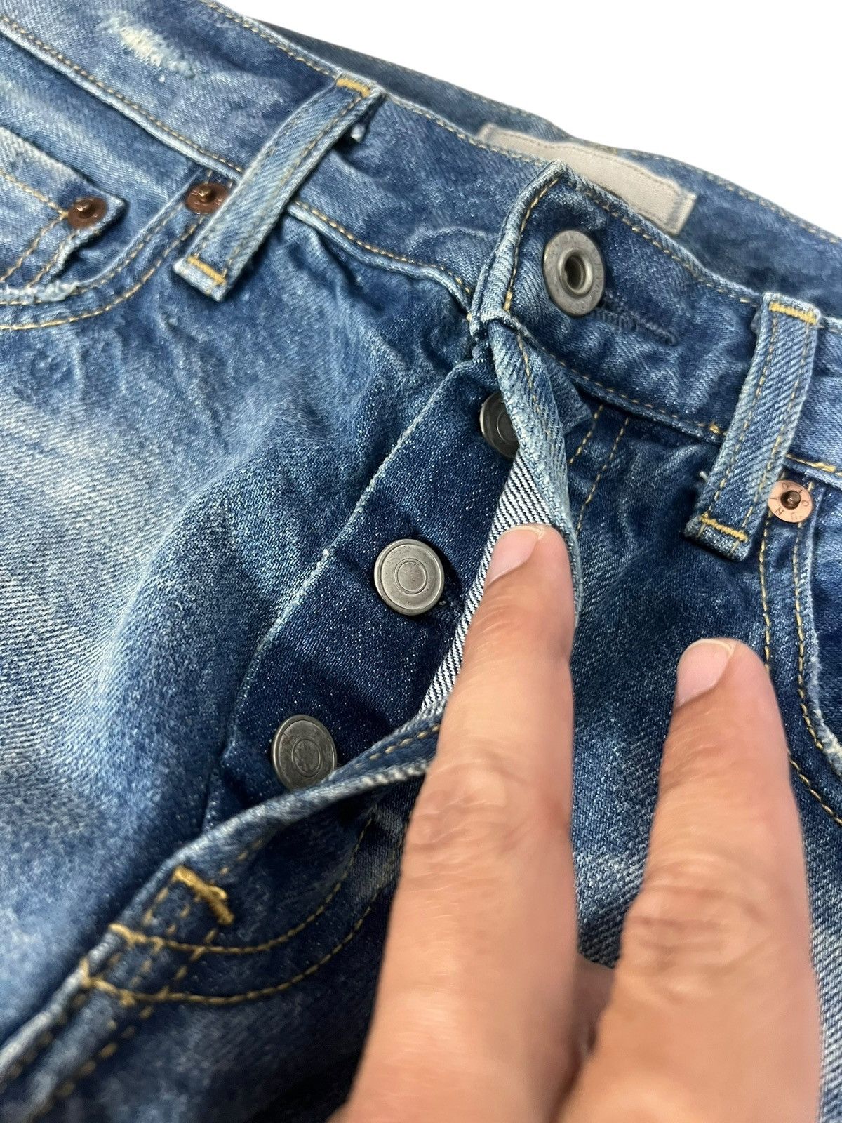 Japanese Brand Vintage Japanese Brand Selvedge Distress Denim Jean Size US 31 - 11 Thumbnail