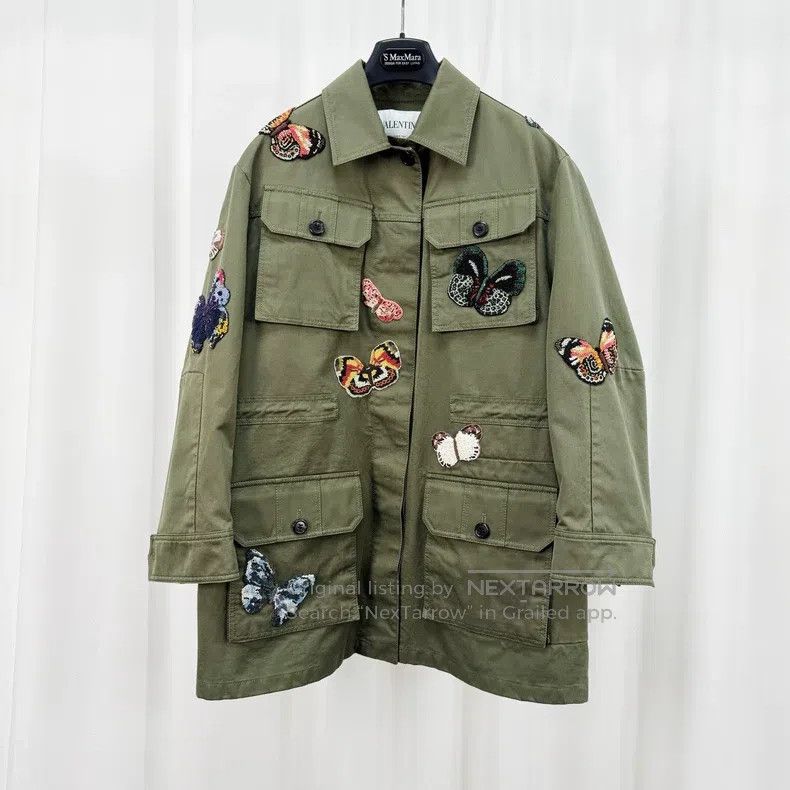 Valentino Valentino Heavy studded beaded embroidered butterfly jacke Size US XL / EU 56 / 4 - 1 Thumbnail