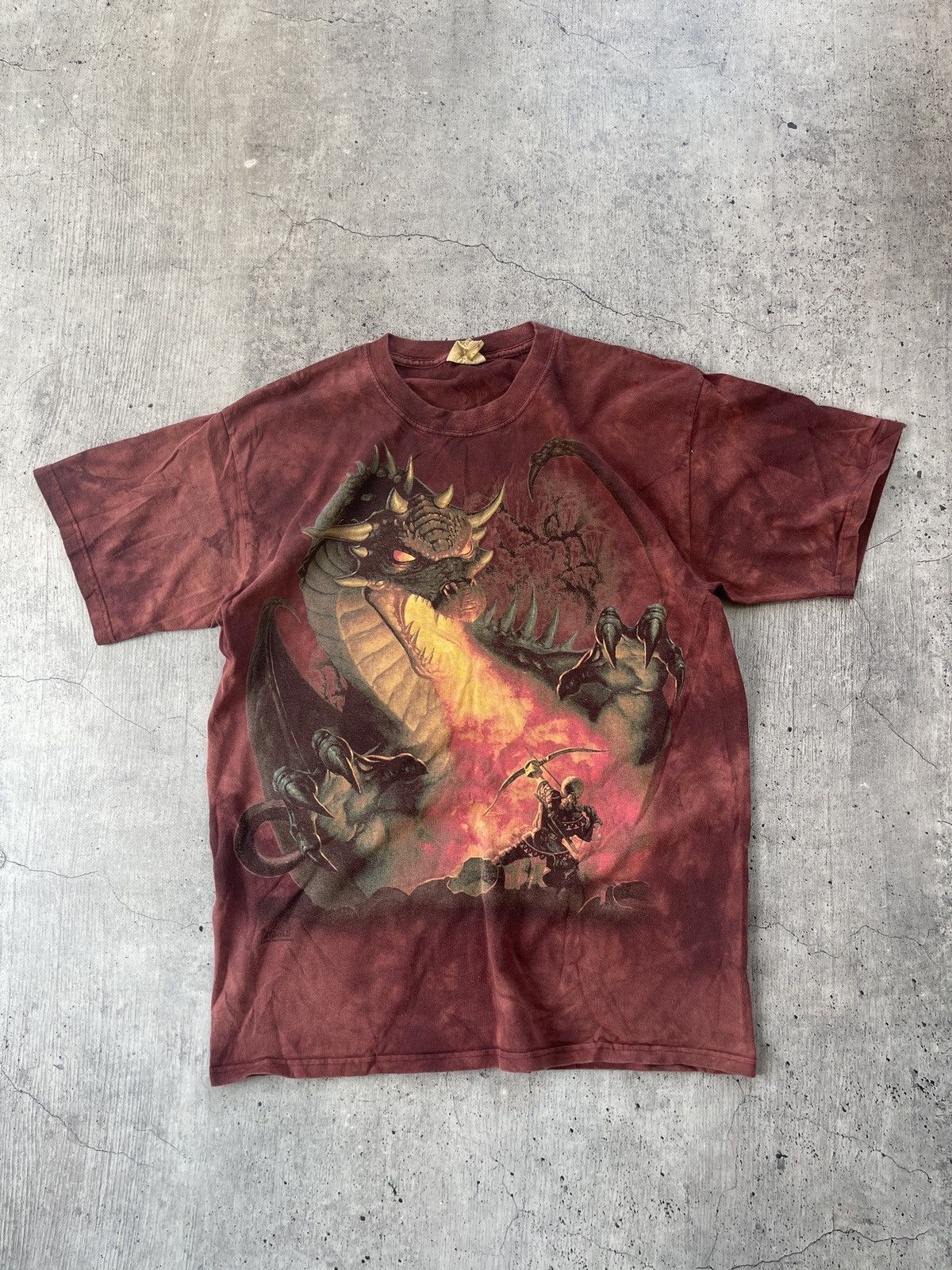 The Mountain × Vintage VINTAGE Y2K THE MOUNTAIN RARE DRAGON AOP T SHIRT Size US M / EU 48-50 / 2 - 4 Thumbnail