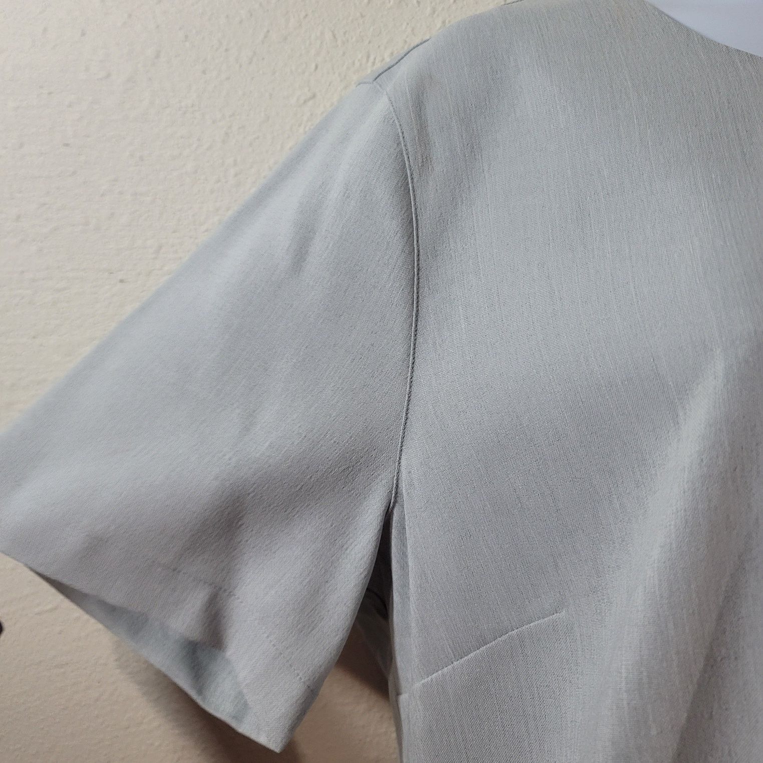 Other Draper's & Damon's Gray Round Neck Short Sleeve Top Large Size L / US 10 / IT 46 - 2 Thumbnail