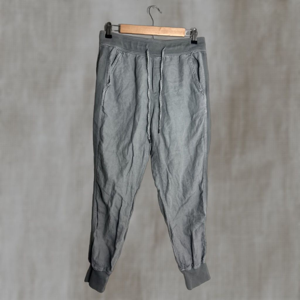 Gap VINTAGE Gap Womens Small Sage Green Linen Blend Ankle Joggers 28x26 Drawstring Size 28" / US 6 / IT 42 - 1 Thumbnail