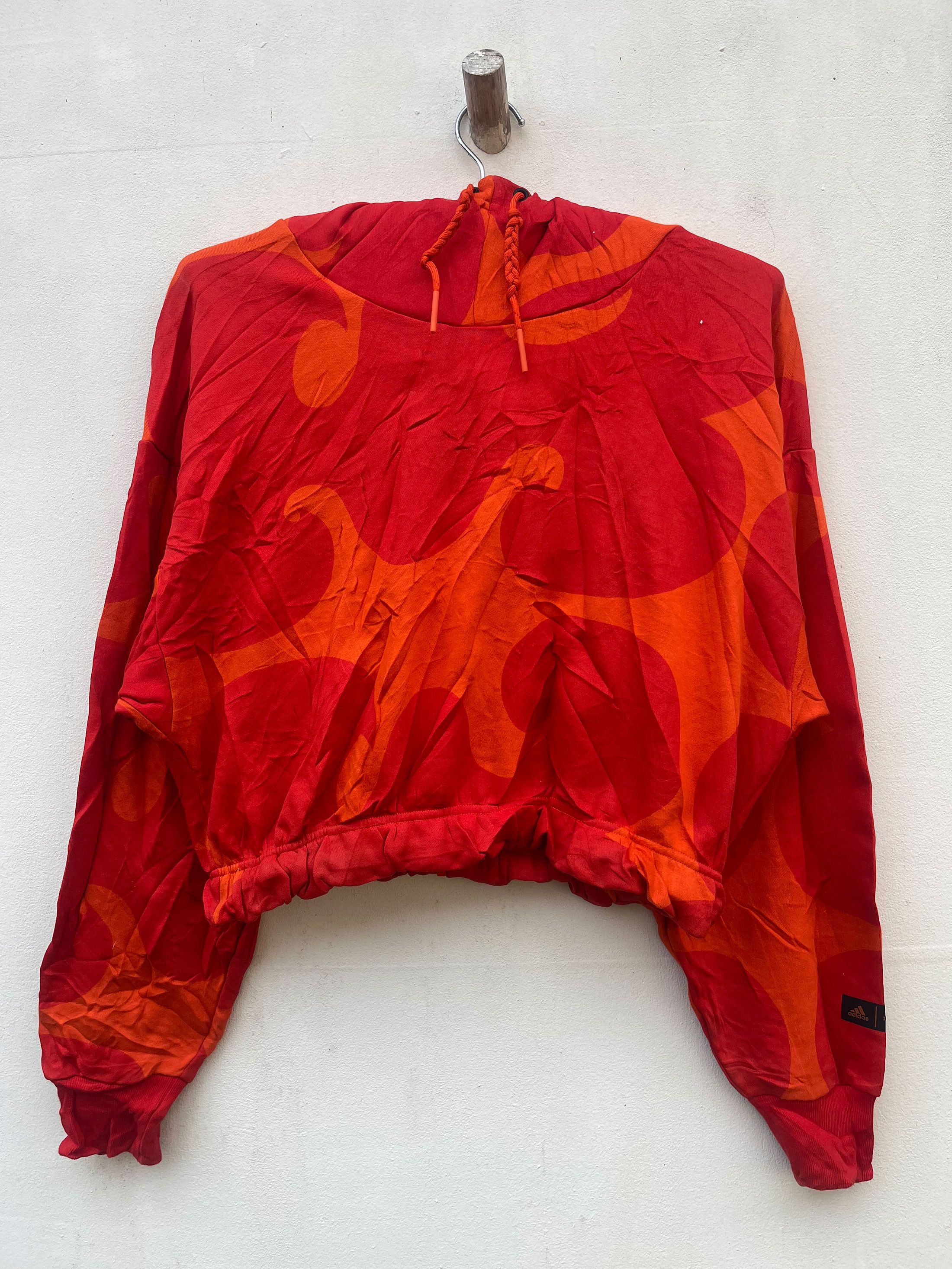 Marimekko Adidas Marimekko Crop Hooded Sweatshirt Sweater Pull Over Size XL / US 12-14 / IT 48-50 - 1 Thumbnail