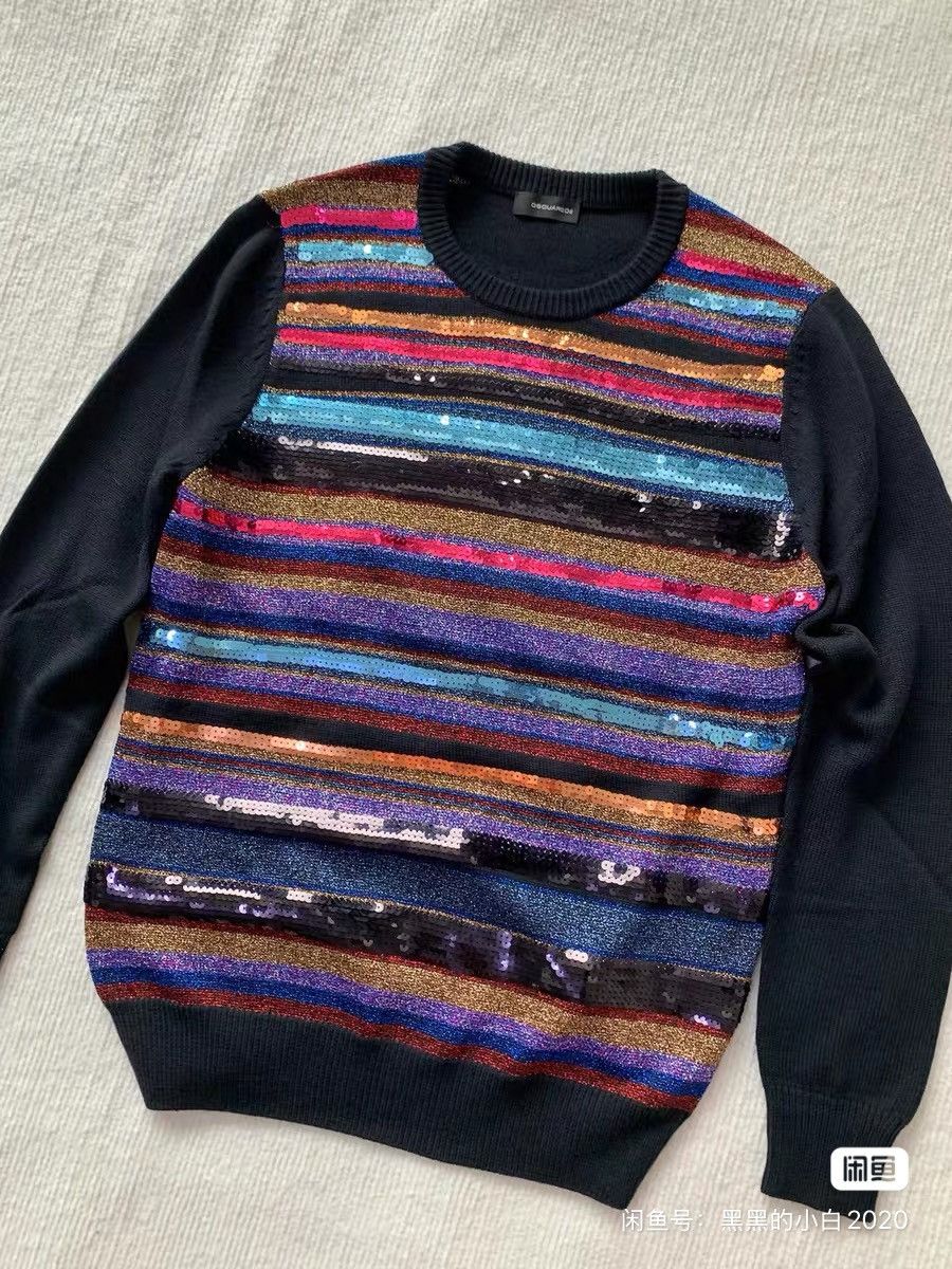 Dsquared2 D2 DSQUARED sequin sweater balenciaga prada dior Size US M / EU 48-50 / 2 - 1 Thumbnail