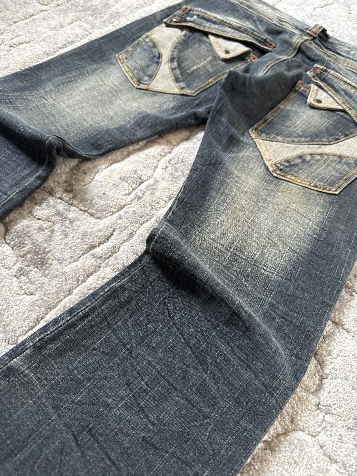 If Six Was Nine Ifsixwasnine Lgb Kapital Junya Style Low Rise Flared Jeans Size US 28 / EU 44 - 14 Thumbnail
