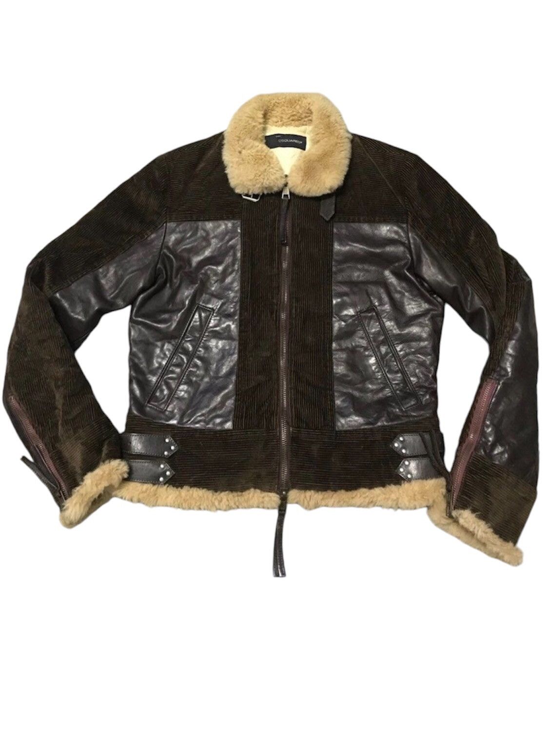 Dsquared2 Dsquared leather+velevet+fauxfur jacket B3 style Size US M / EU 48-50 / 2 - 1 Thumbnail