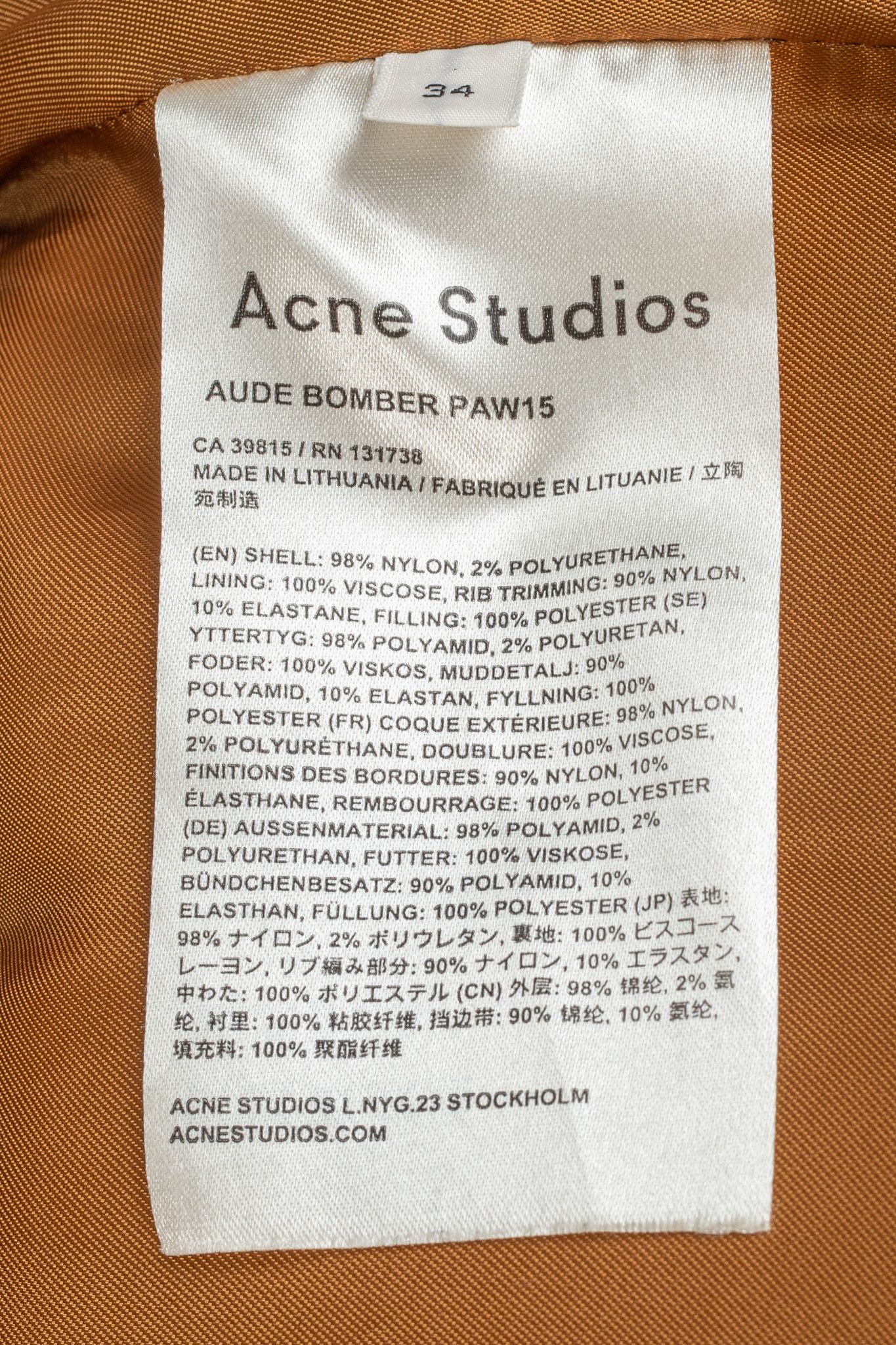 Acne Studios Acne Studios Aude Navy Nylon Long Bomber Jacket Size XS / US 0-2 / IT 36-38 - 12 Thumbnail
