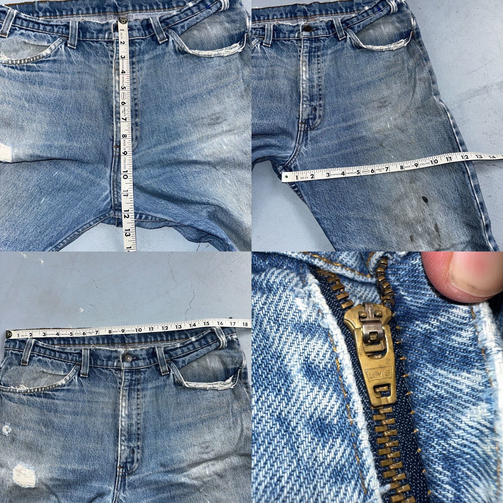 Levi's Levi's 517 Jeans Regular 34x27 Vintage 80s USA Orange Tab Bootcut Blue Denim Cotton Mens Size US 34 / EU 50 - 8 Thumbnail