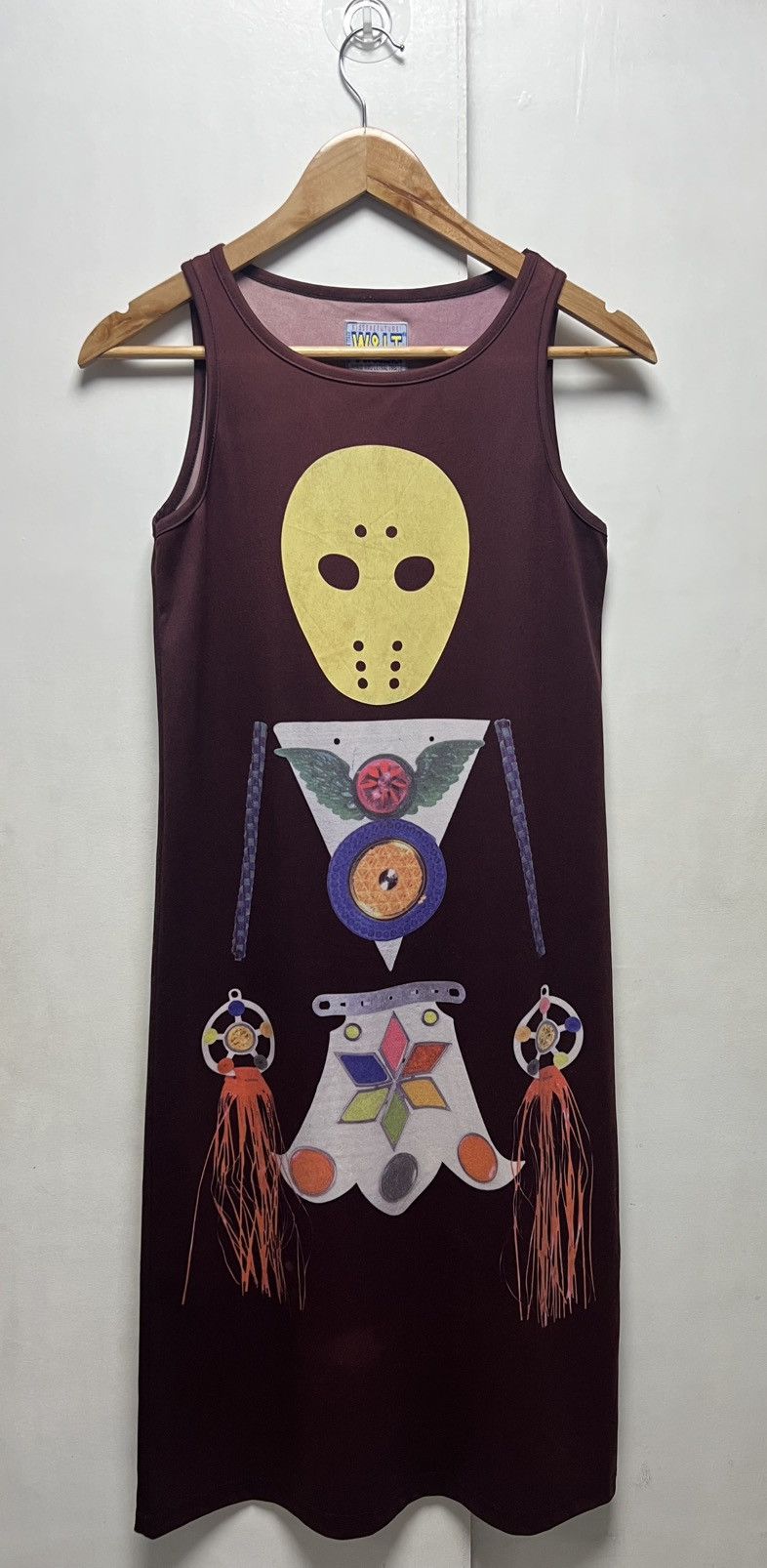 Walter Van Beirendonck Archive W&LT - F/W ‘98 Logo Neon Orange Wrestler Midi Dress Size XS / US 0-2 / IT 36-38 - 14 Thumbnail