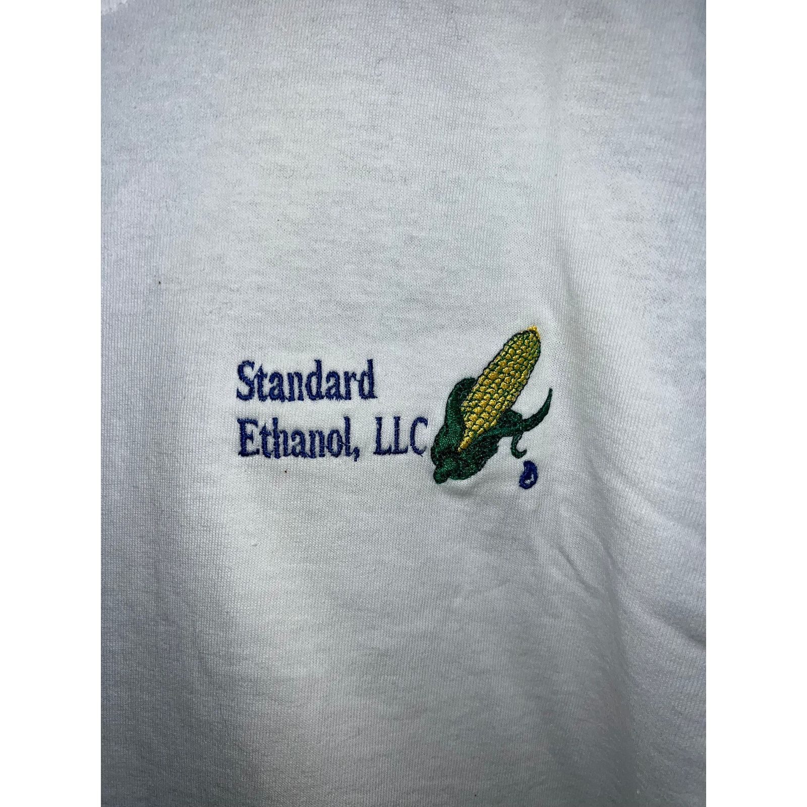 Gildan Standard Ethanol Shirt LLC Corn embroidery White Tee Large Size US L / EU 52-54 / 3 - 3 Thumbnail