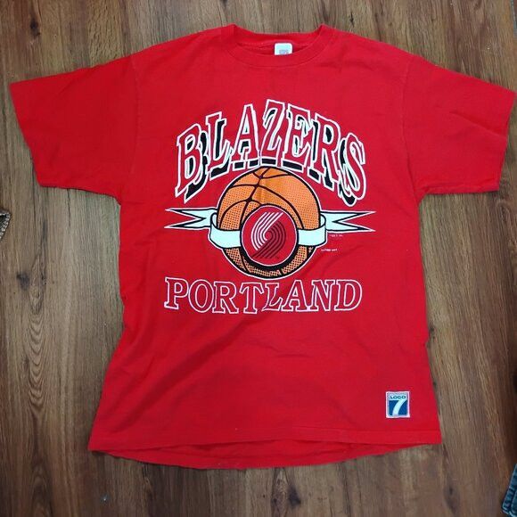 Logo 7 Vintage 90s Logo 7 Portland Trailblazers T-Shirt Size US XL / EU 56 / 4 - 2 Thumbnail