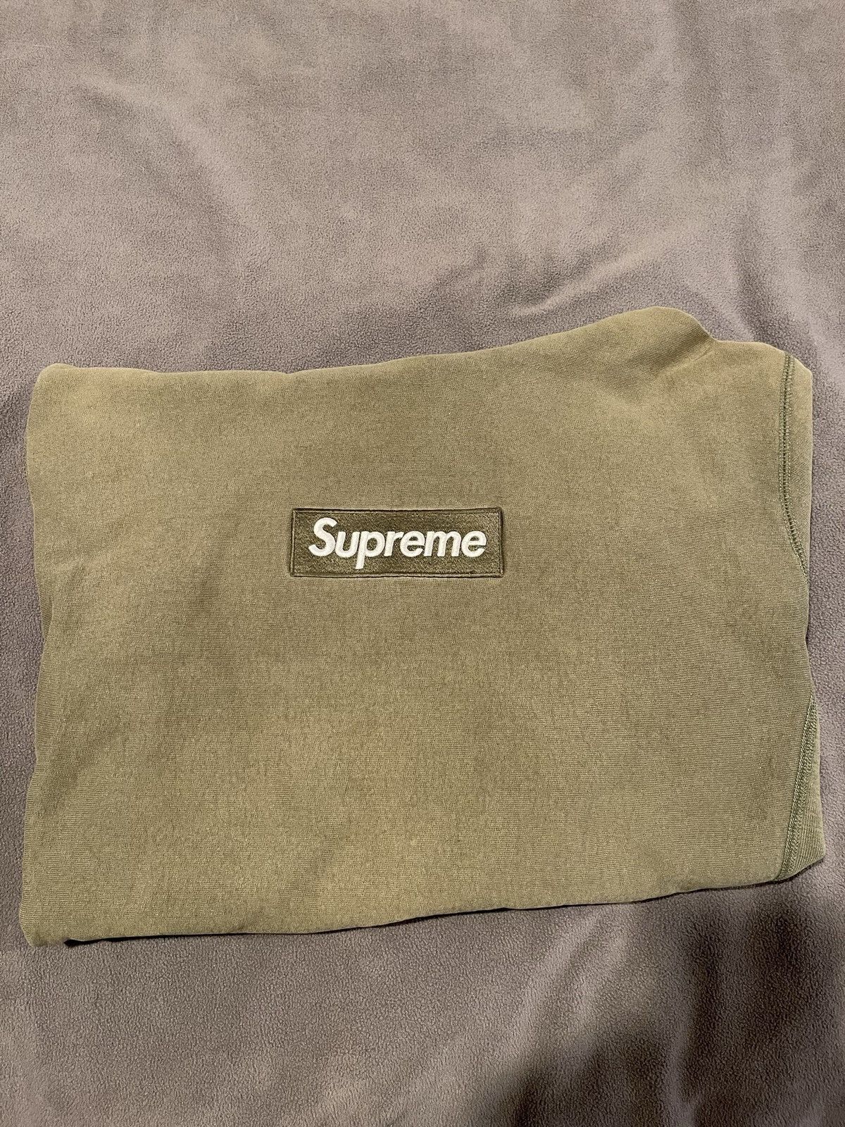 Supreme Supreme Olive Box Logo hoodie Size US XL / EU 56 / 4 - 5 Thumbnail