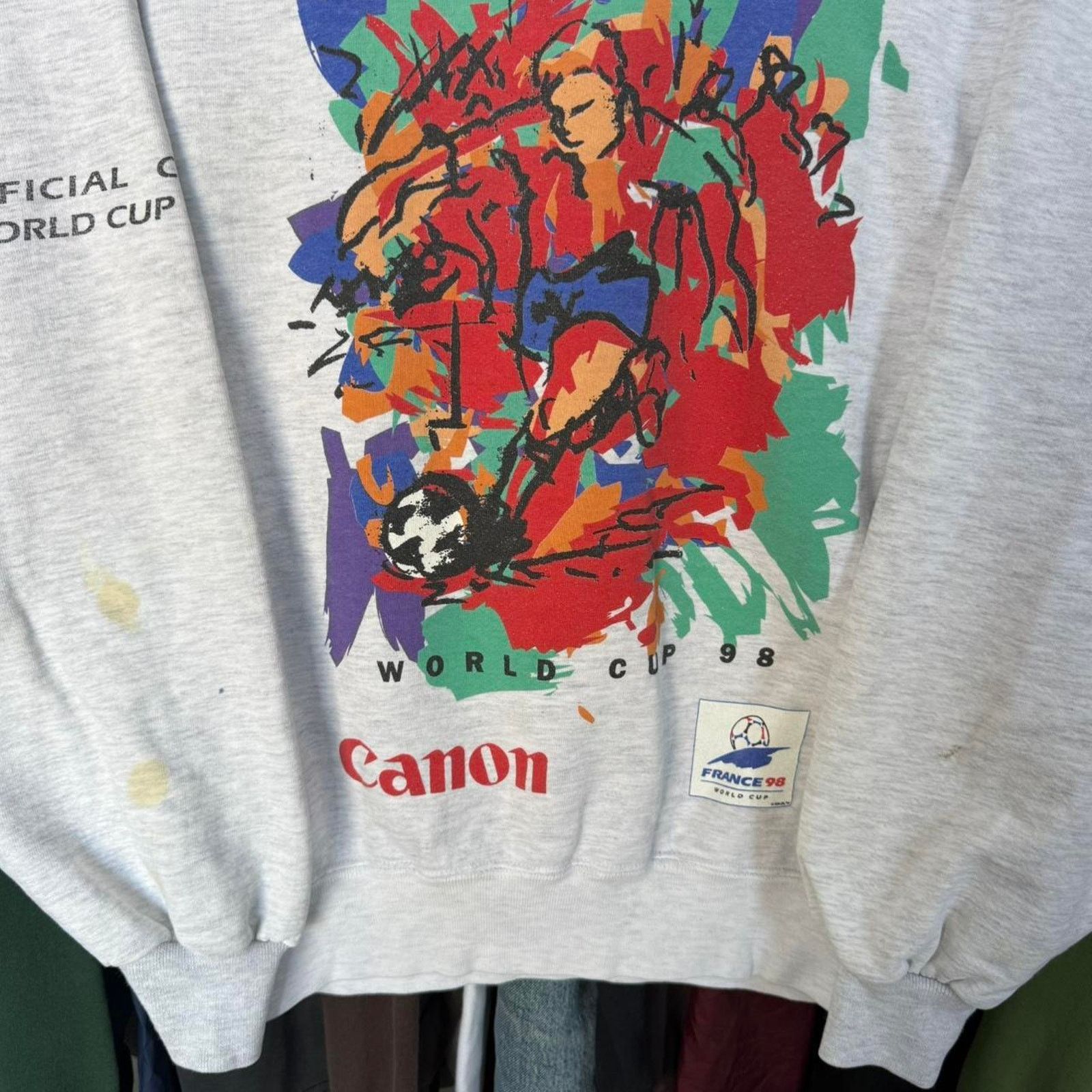 Other Vintage 1998 Fifa World Cup 1998 Canon Soccer Art Sweatshirt Size US L / EU 52-54 / 3 - 4 Thumbnail