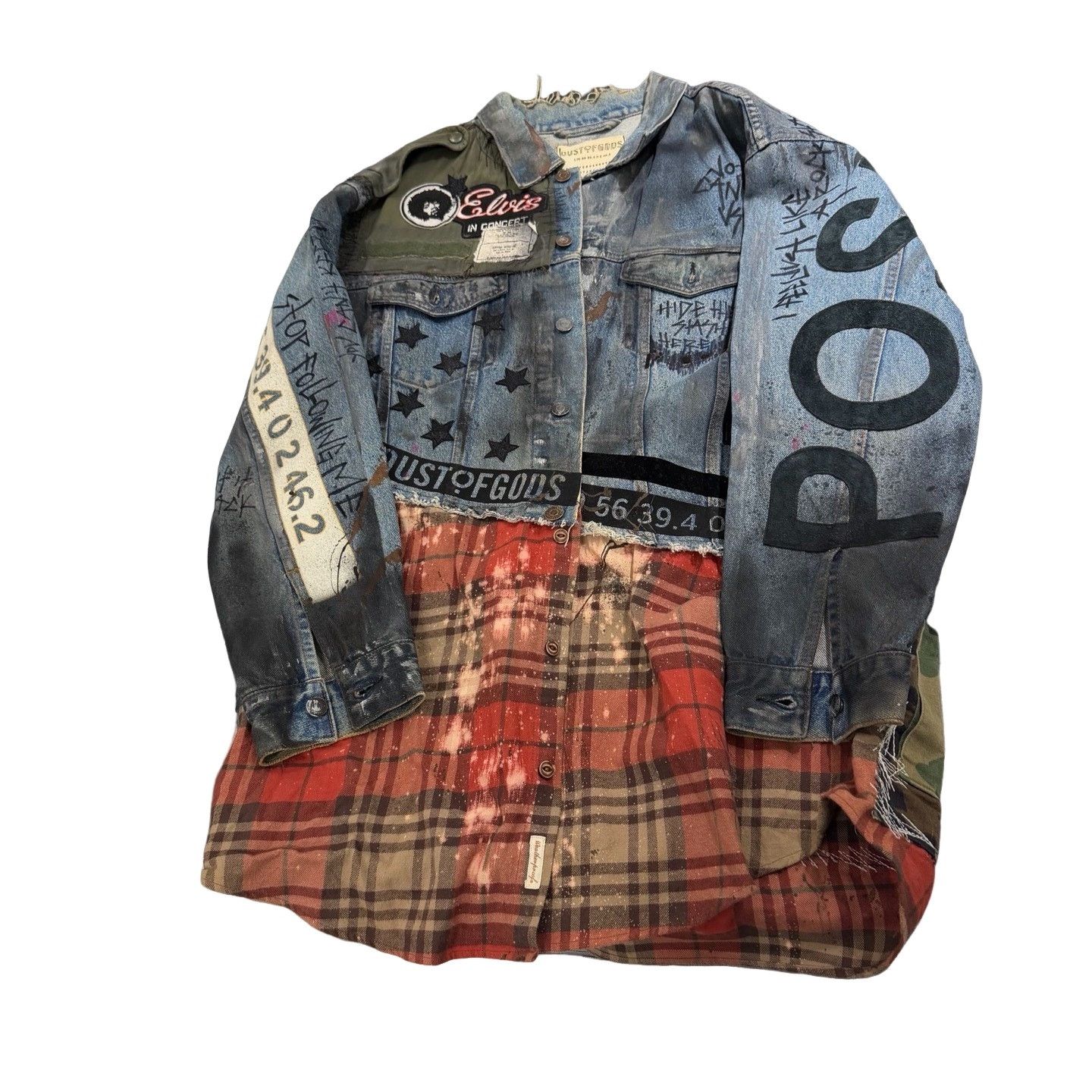 DUST Dust of Gods Patchwork Denim Jacket XL Size US XL / EU 56 / 4 - 1 Thumbnail
