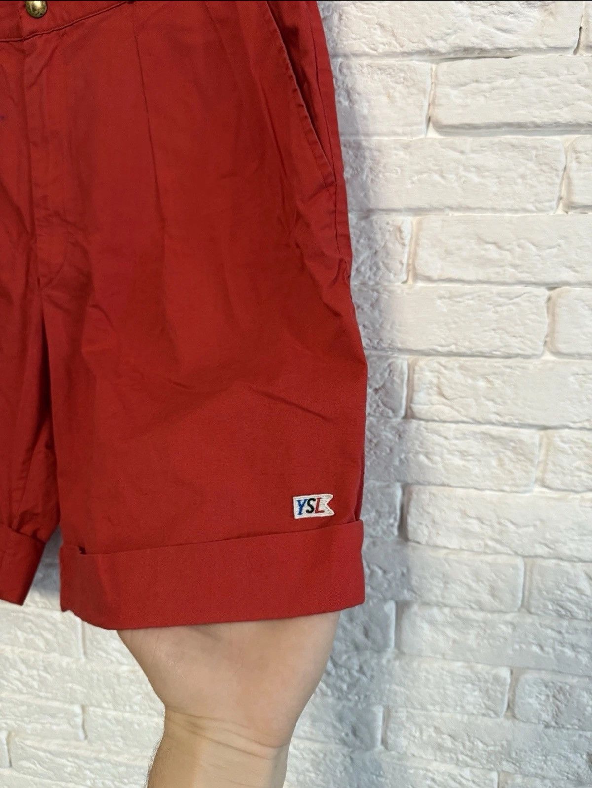 Saint Laurent Paris Very Rare Yves Saitn Laurent 70`s Shorts YSL Italy Made Sz M Size US 32 / EU 48 - 3 Thumbnail