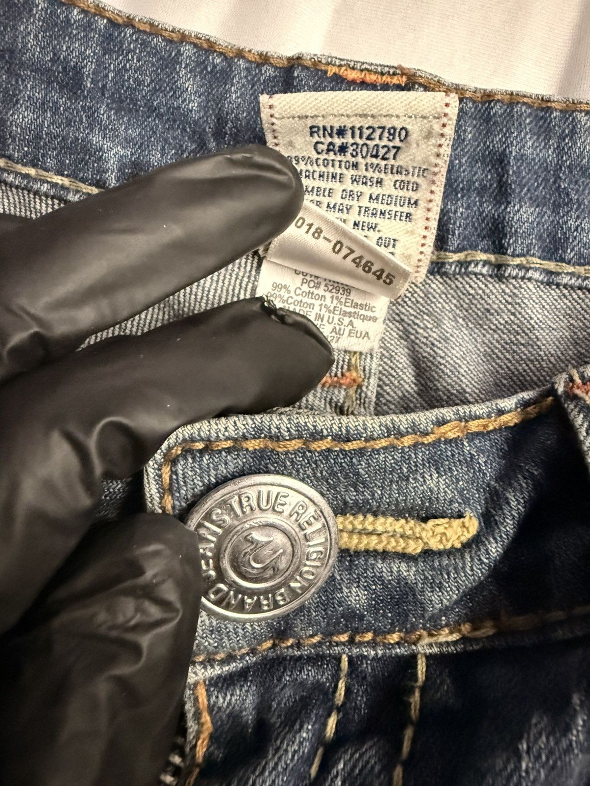 True Religion Vintage Y2K Stella Big T True Religion Aged Denim Jeans Size 30" / US 8 / IT 44 - 8 Thumbnail